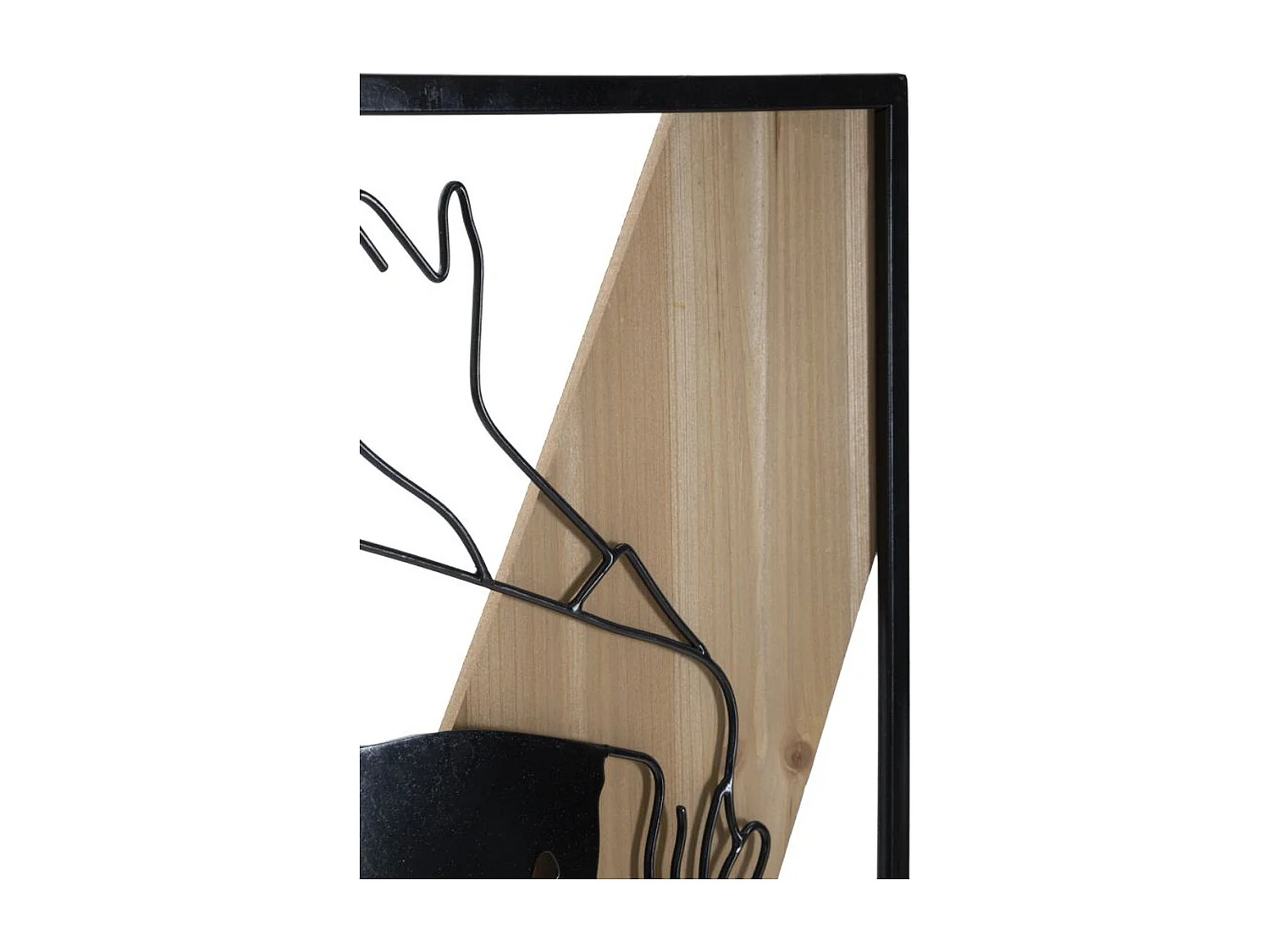 Décoration en Métal et Bois Corps 8, Marron, 50x2x90 cm, Seven Design