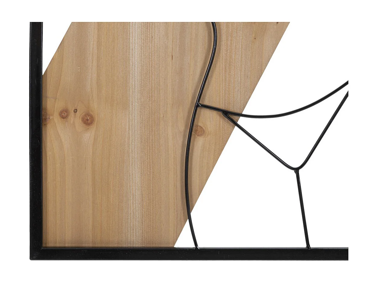 Décoration en Métal et Bois Corps 8, Marron, 50x2x90 cm, Seven Design