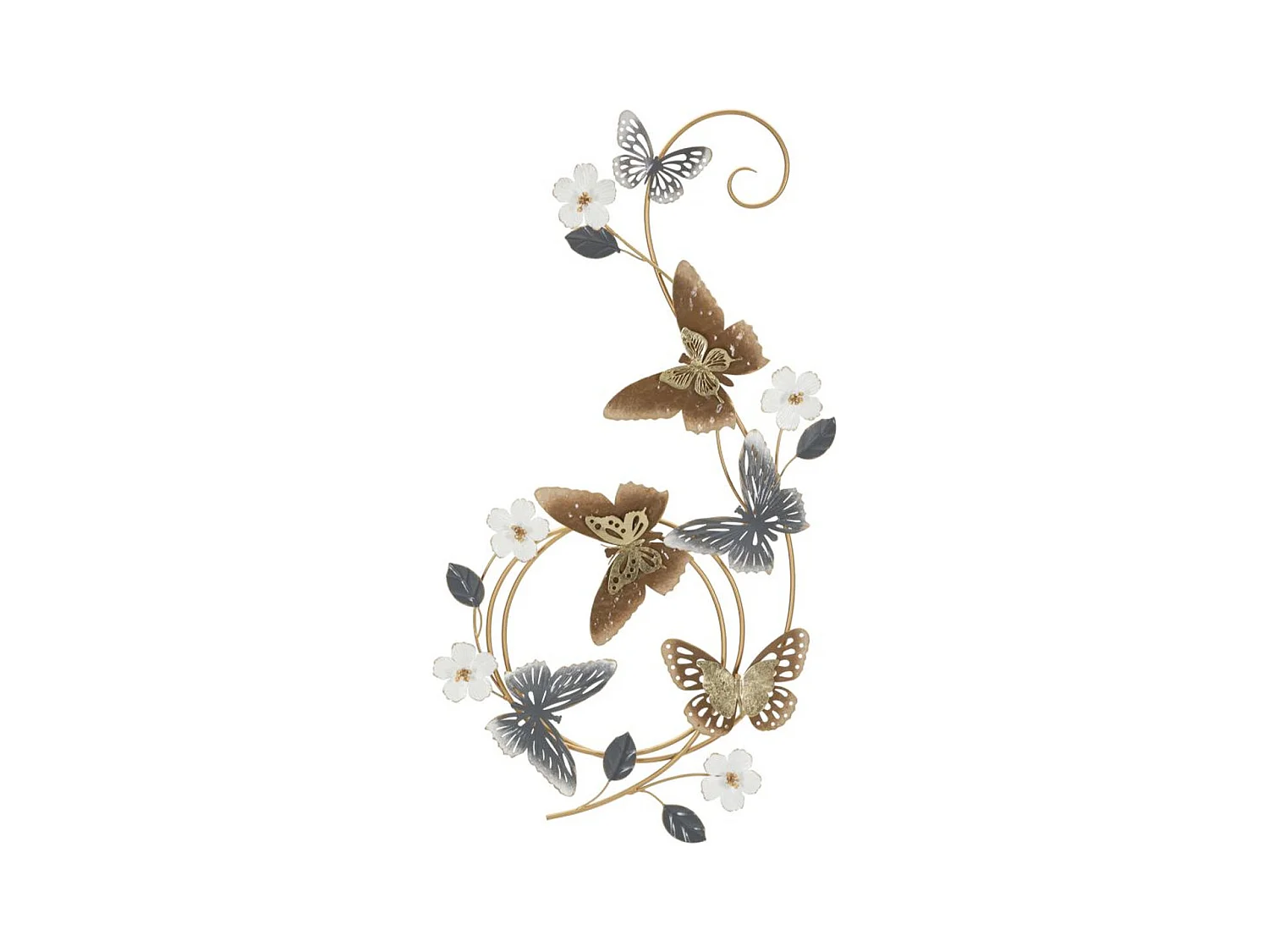 Décoration 3D en Métal Papillon 14, Multicouleur, 45,1x5,1x87,6 cm, Epikasa