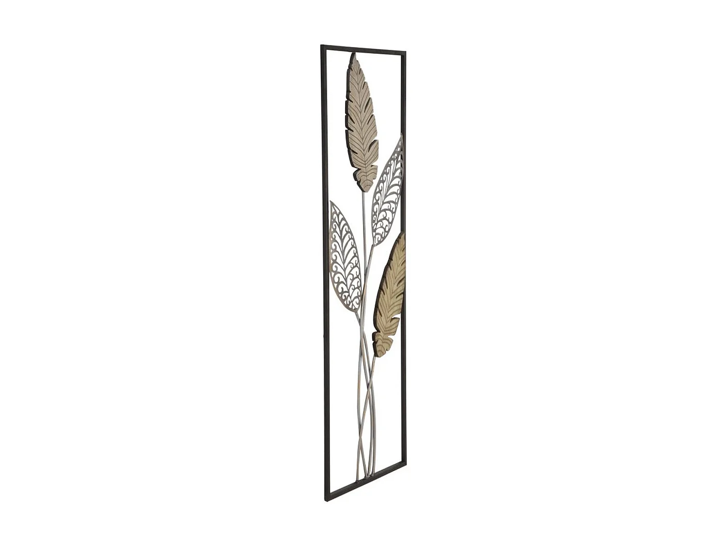 3D Metalen Decoratie Blad 53, Goud, 30,5x1,9x91 cm, Seven Design