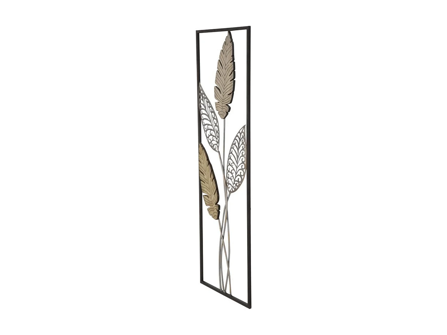3D Metalen Decoratie Blad 53, Goud, 30,5x1,9x91 cm, Seven Design