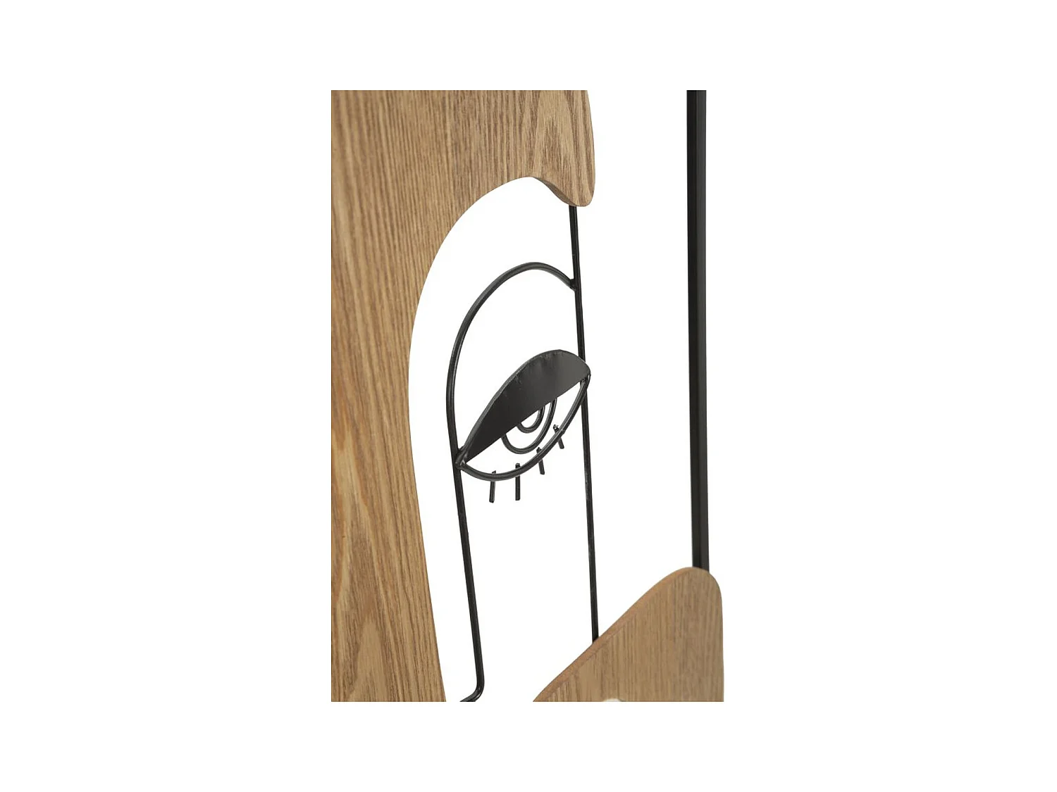 Dekoracja z Metalu i Drewna Wizjer 1, Brązowy, 38x2x89,5 cm, Epikasa