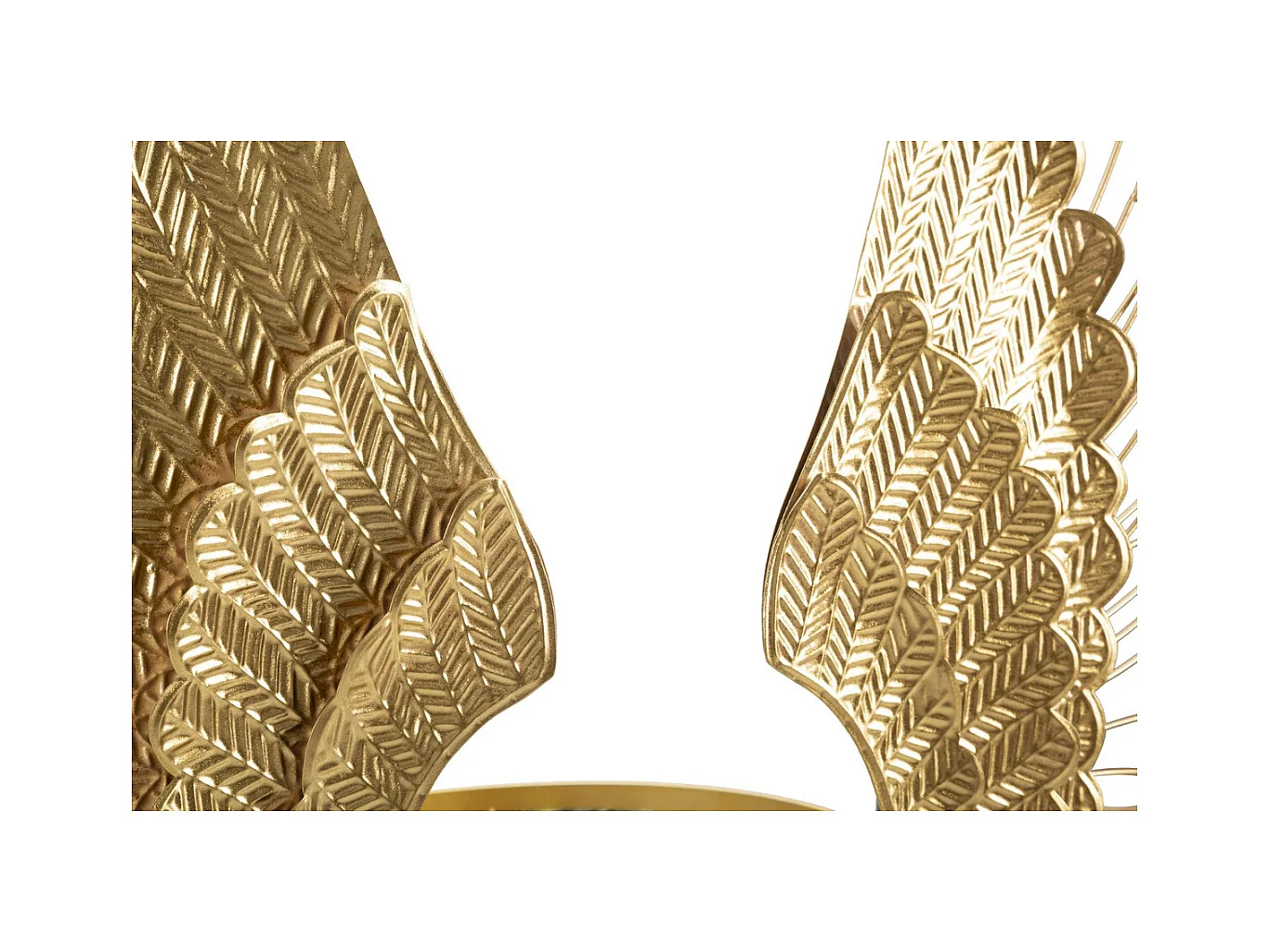 Décoration 3D en Métal Ailes 2, Or, 37x3x105,5 cm, Seven Design