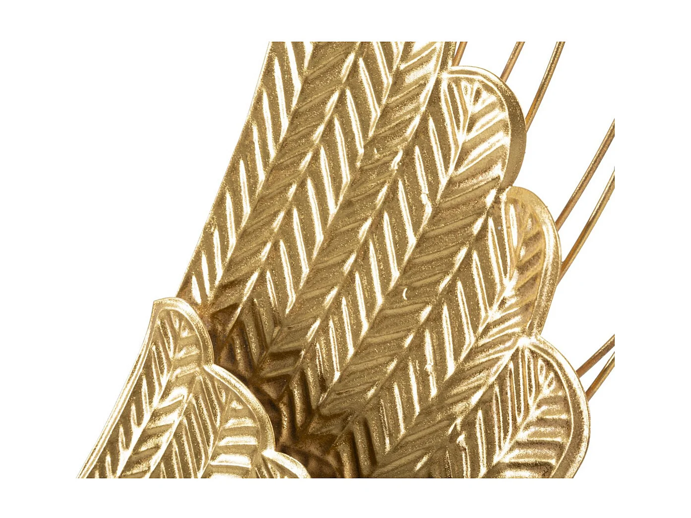 Metalowa Dekoracja 3D Skrzydła 2, Złoto, 37x3x105,5 cm, Seven Design