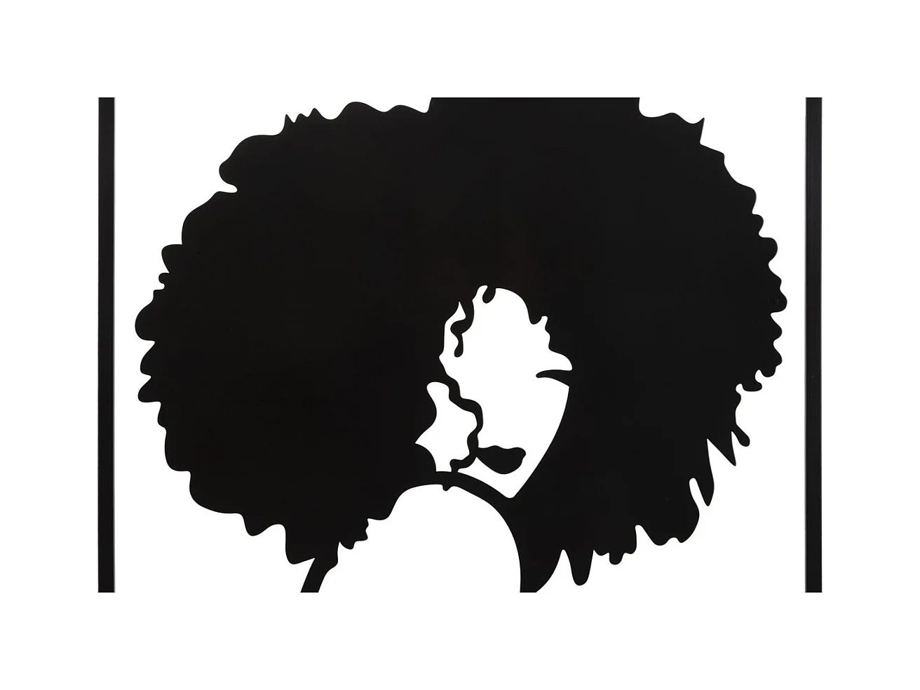 Metalowa Dekoracja 3D Afro, Wielokolorowy, 60x1,3x80 cm, Epikasa