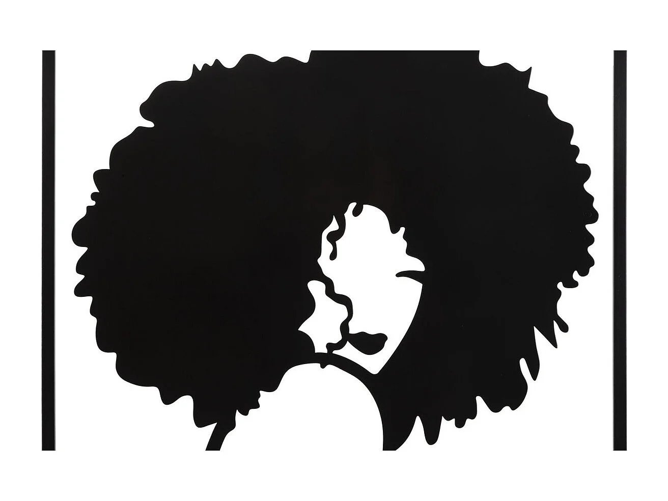 Decoração de Metal 3D Afro, Multicolorido, 60x1,3x80 cm, Seven Design