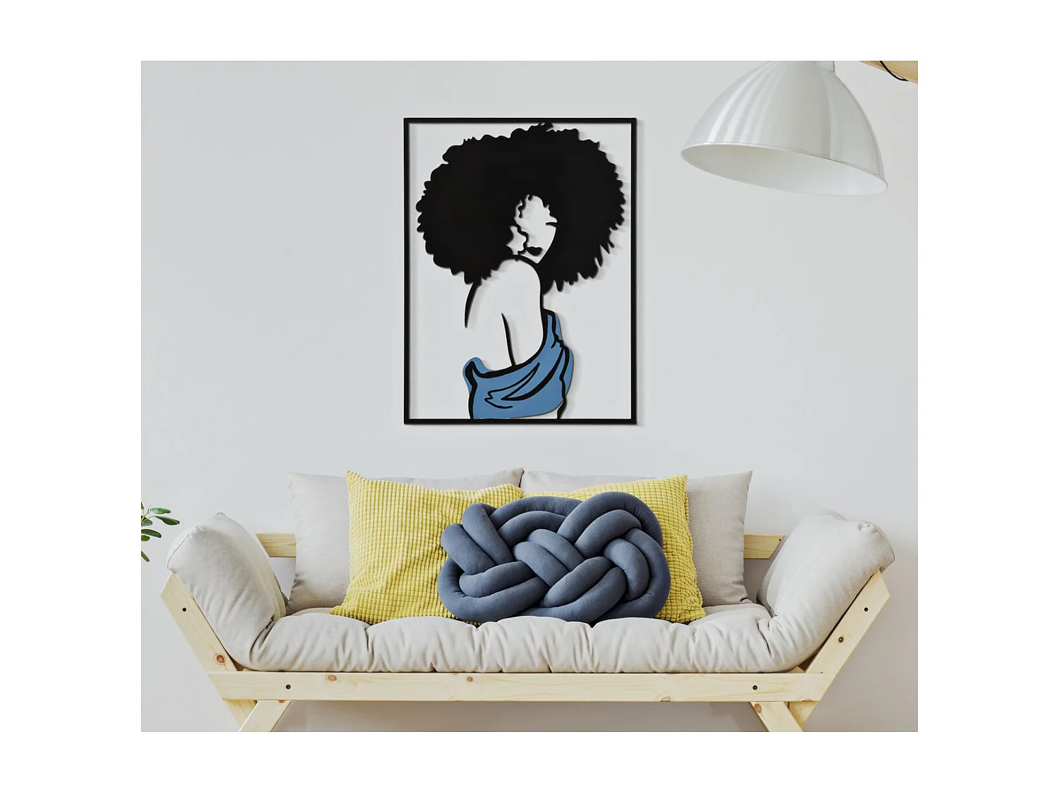 Decoração de Metal 3D Afro, Multicolorido, 60x1,3x80 cm, Seven Design