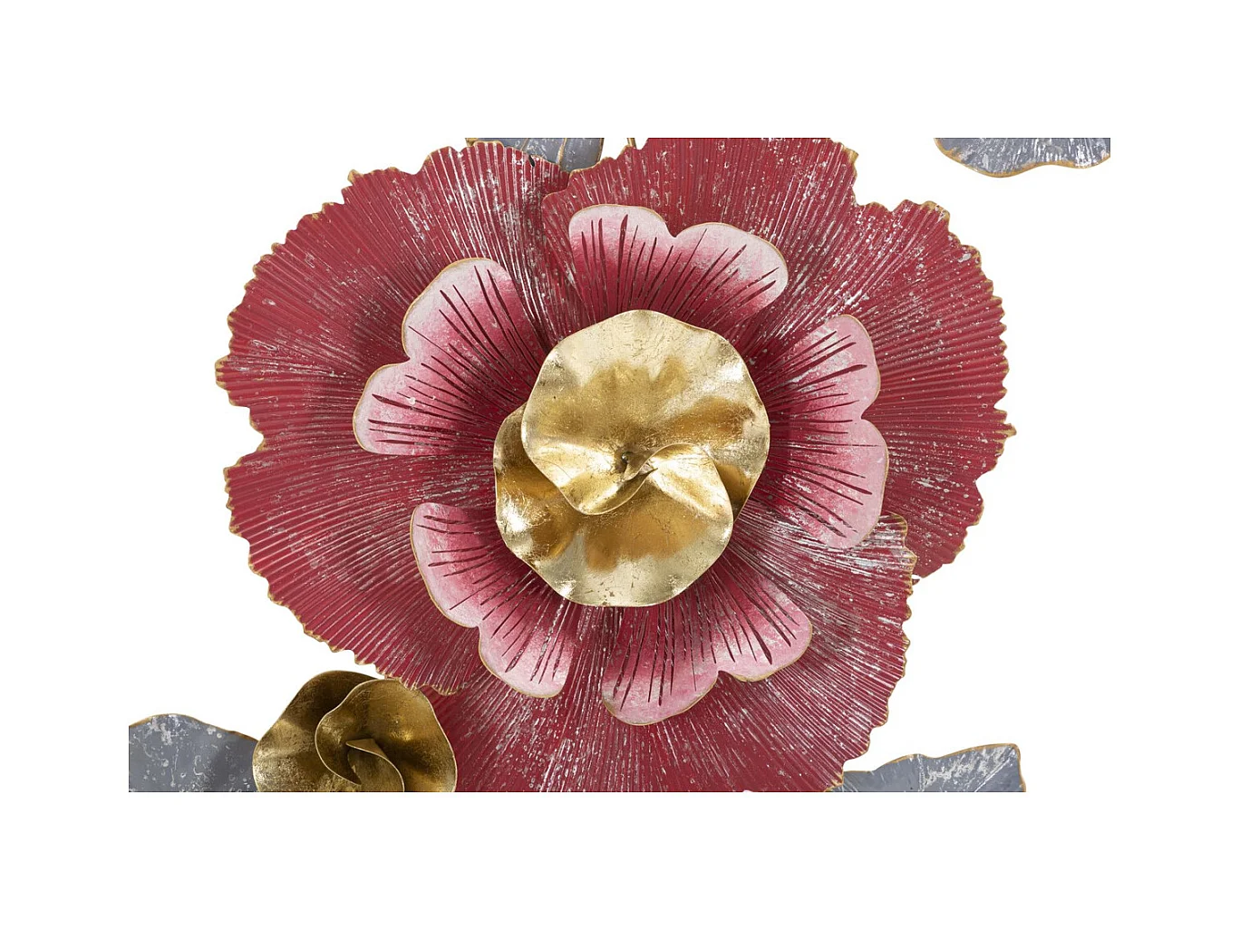 3D Metalen Decoratie Bloemen 10, Veelkleurig, 61,6x9,5x111,8 cm, Epikasa