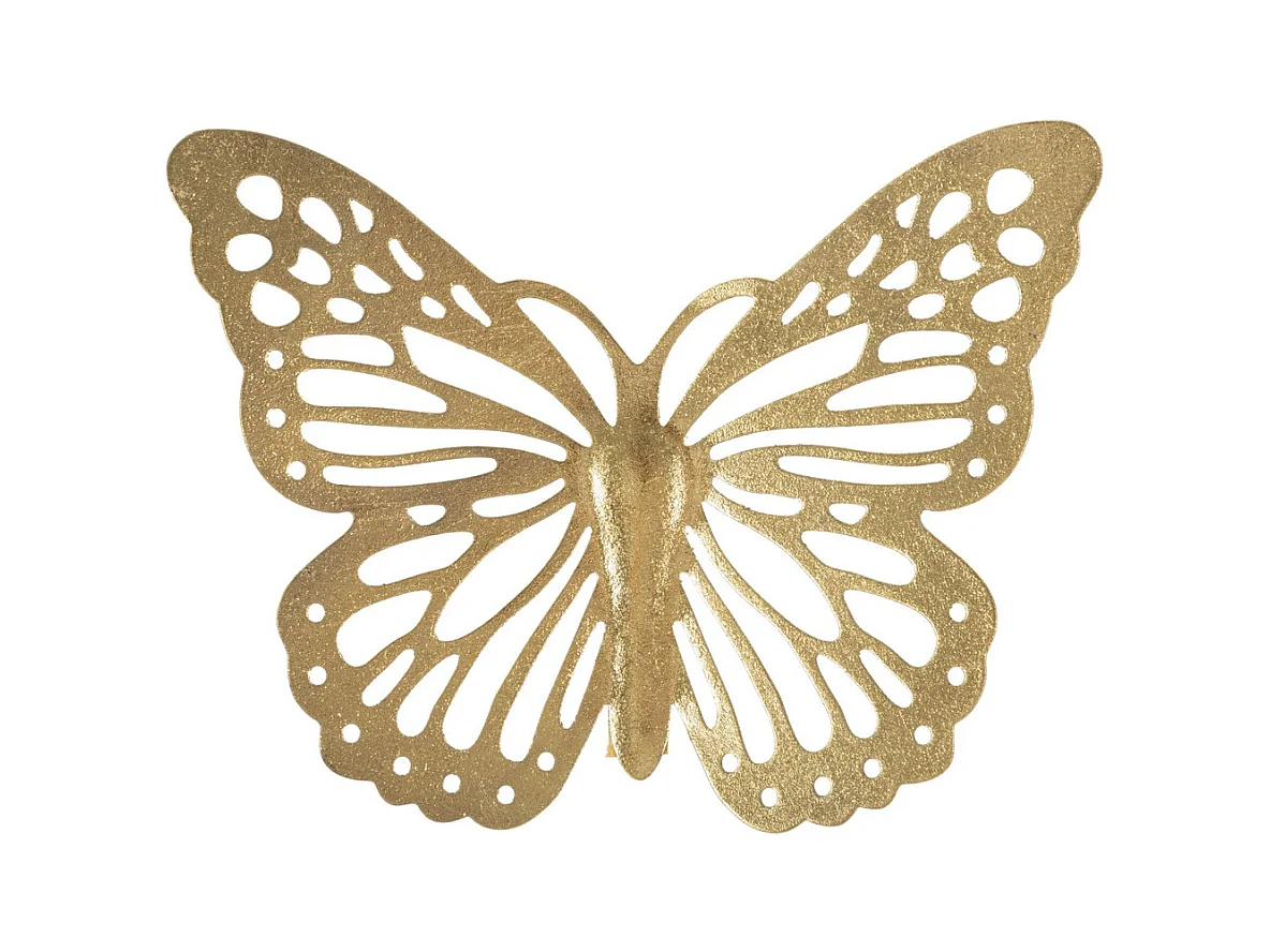 Décoration 3D en Métal Papillon 16, Or, 35x2x29 cm, Seven Design