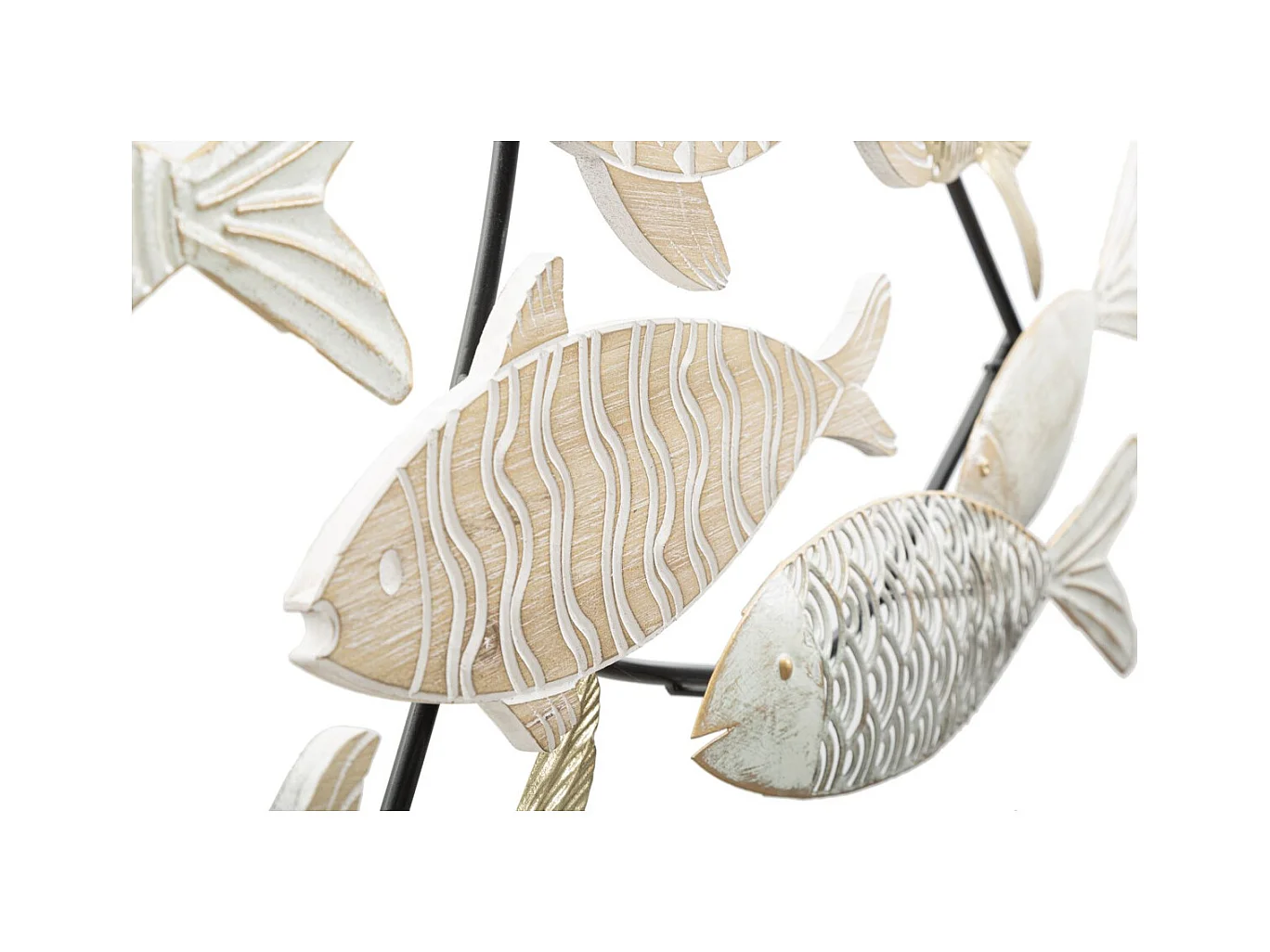 3D Metalen Decoratie Vis 4, Veelkleurig, 118x5,7x46,4 cm, Epikasa