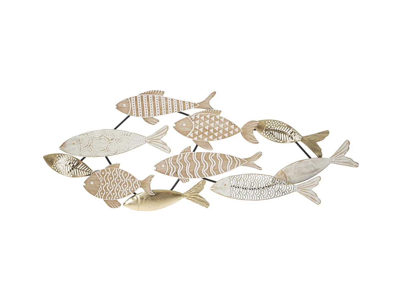 Décoration 3D en Métal Poisson 4, Multicouleur, 118x5,7x46,4 cm, Epikasa