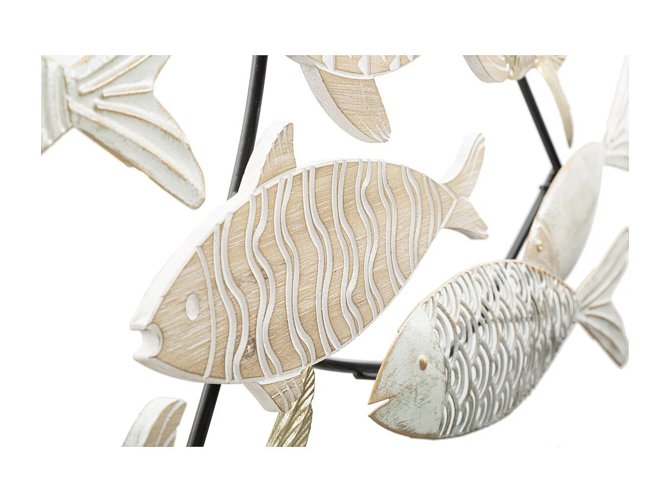 Metalowa Dekoracja 3D Ryba 4, Wielokolorowy, 118x5,7x46,4 cm, Seven Design