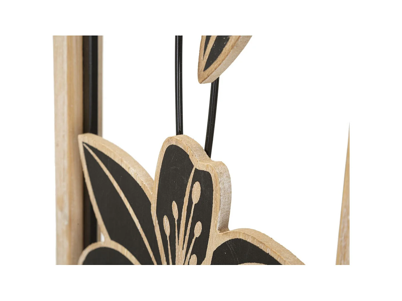 Metalowa Dekoracja 3D Kwiaty 48, Brązowy, 26x2,5x60 cm, Epikasa