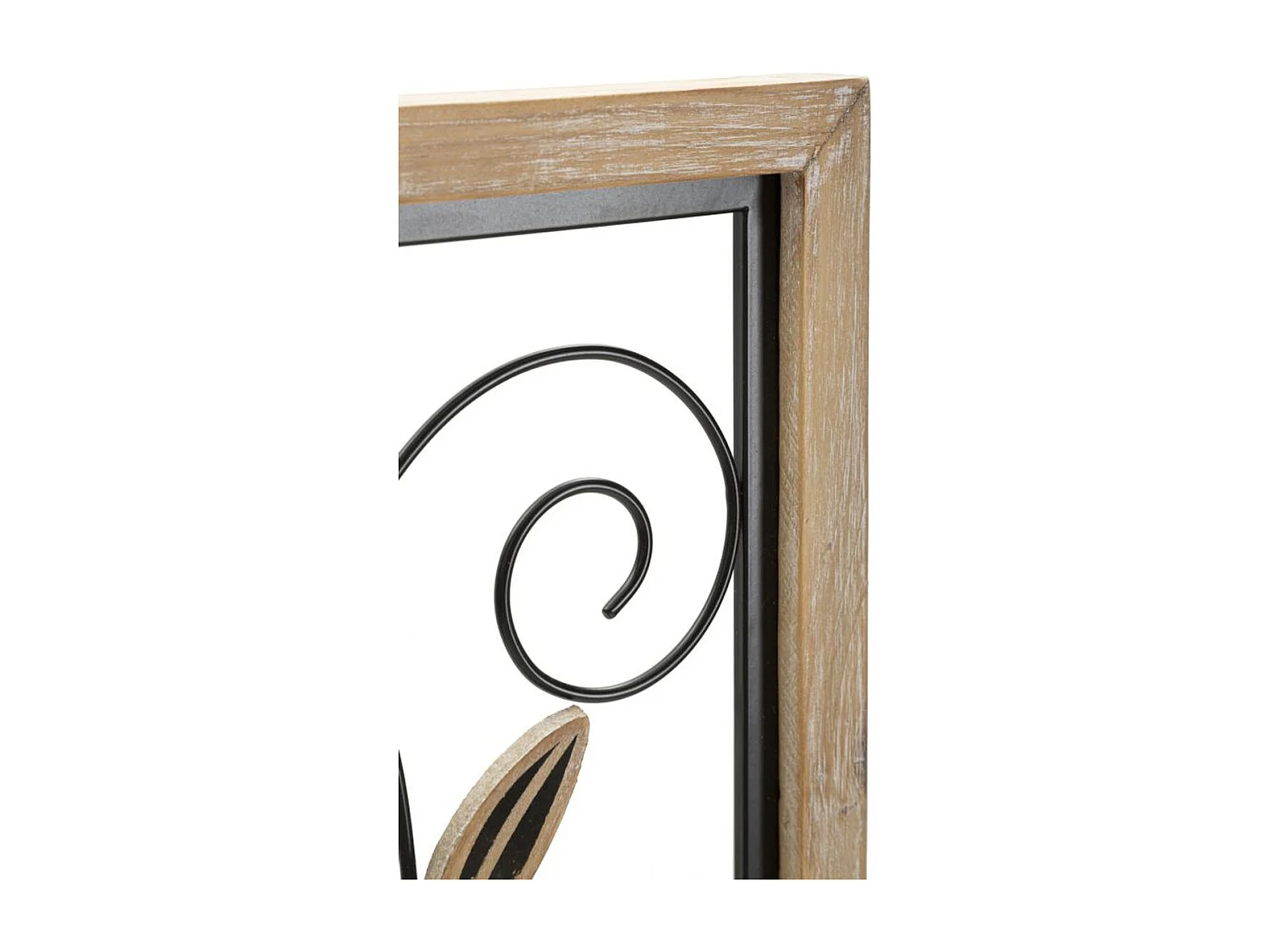 Décoration 3D en Métal Fleurs 48, Marron, 26x2,5x60 cm, Seven Design