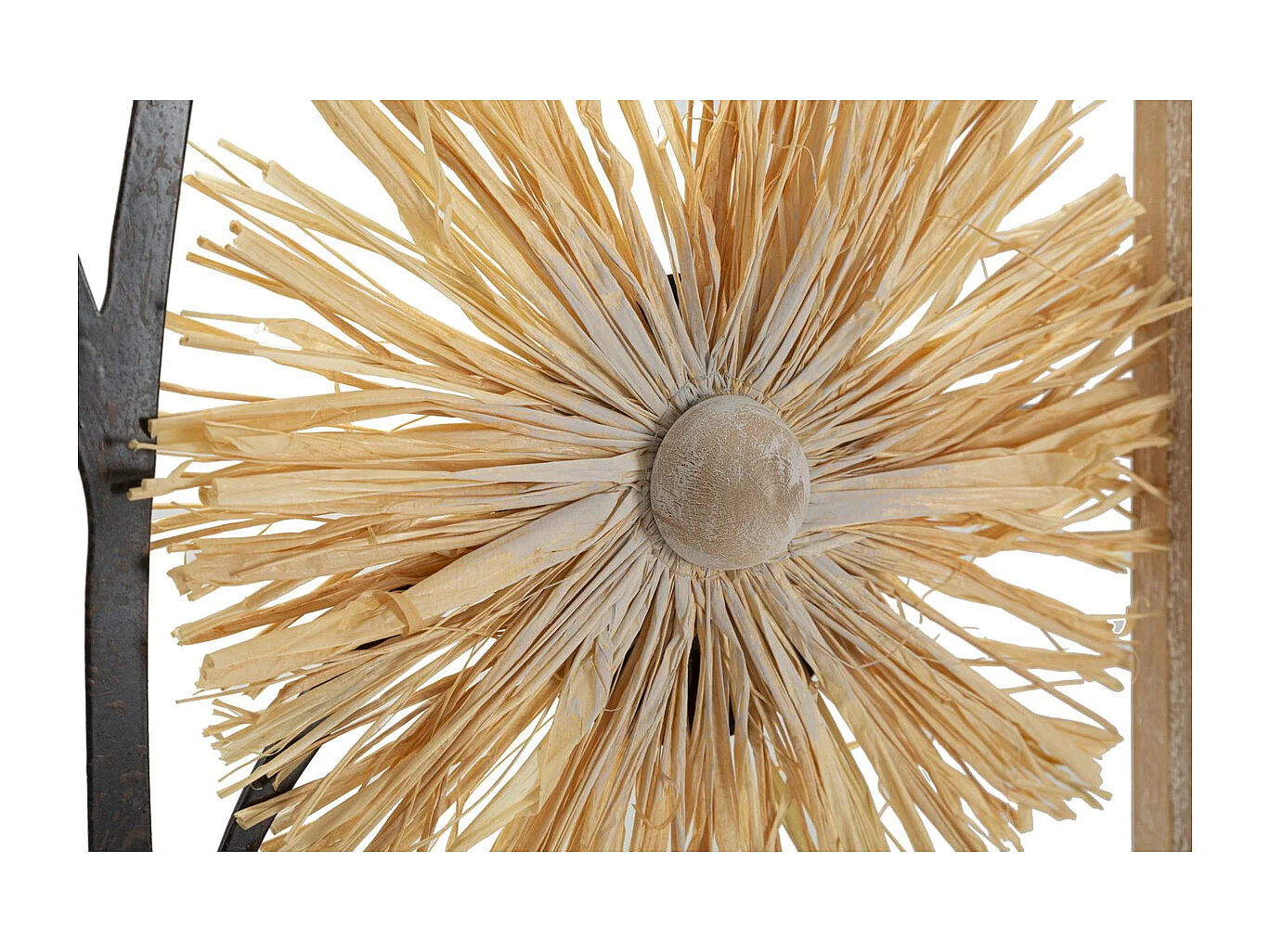 Décoration 3D en Métal Fleurs 52, Marron, 40x3,5x80 cm, Seven Design