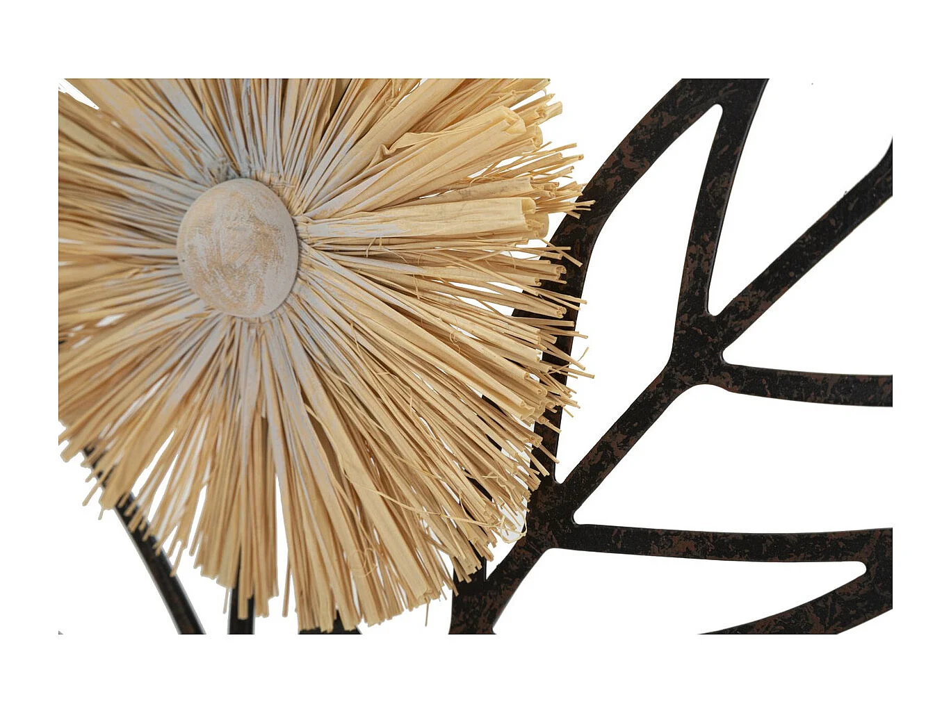 Décoration 3D en Métal Fleurs 52, Marron, 40x3,5x80 cm, Seven Design