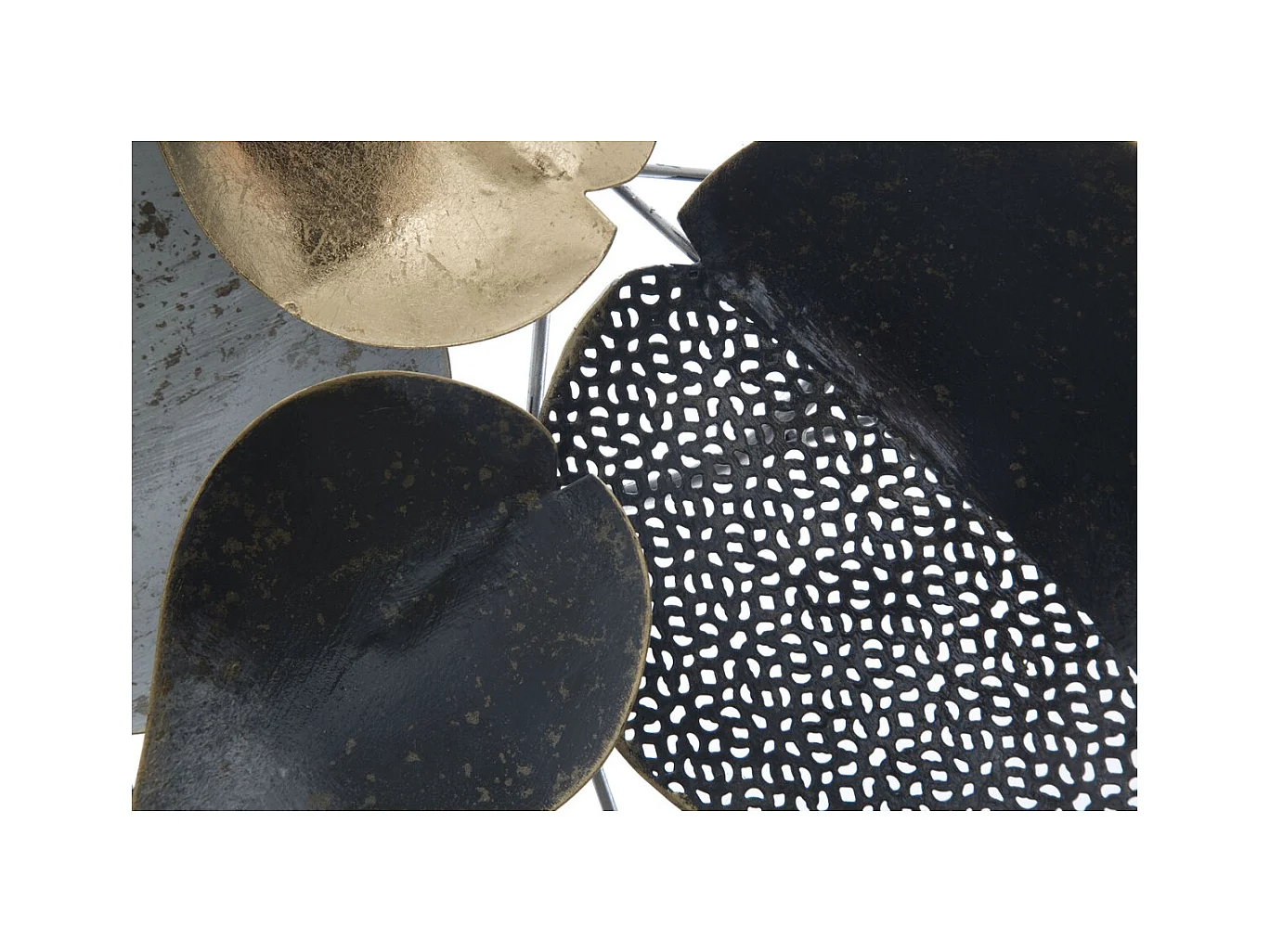 Décoration 3D en Métal Feuille 10, Multicouleur, 62,5x5,5x40 cm, Seven Design