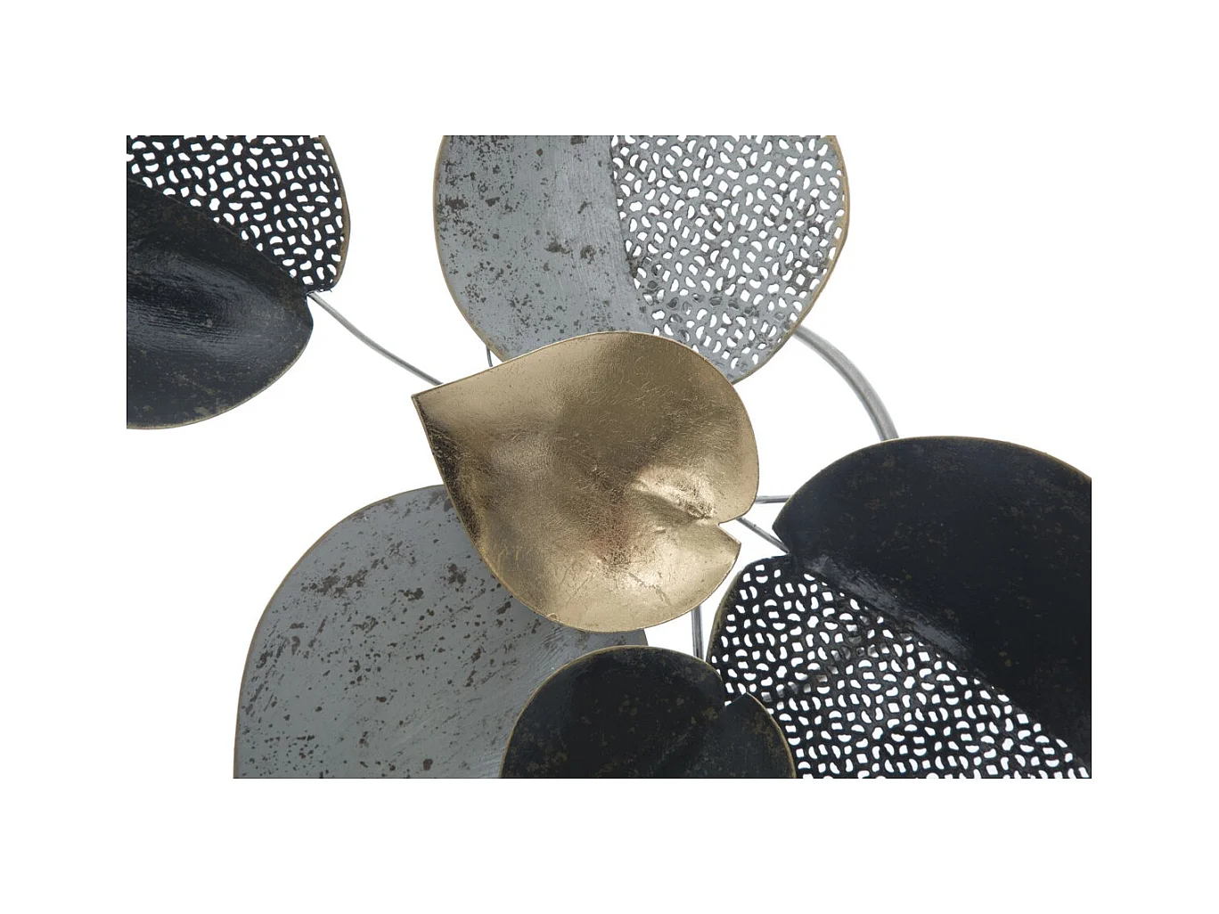 3D Metalen Decoratie Blad 10, Veelkleurig, 62,5x5,5x40 cm, Epikasa