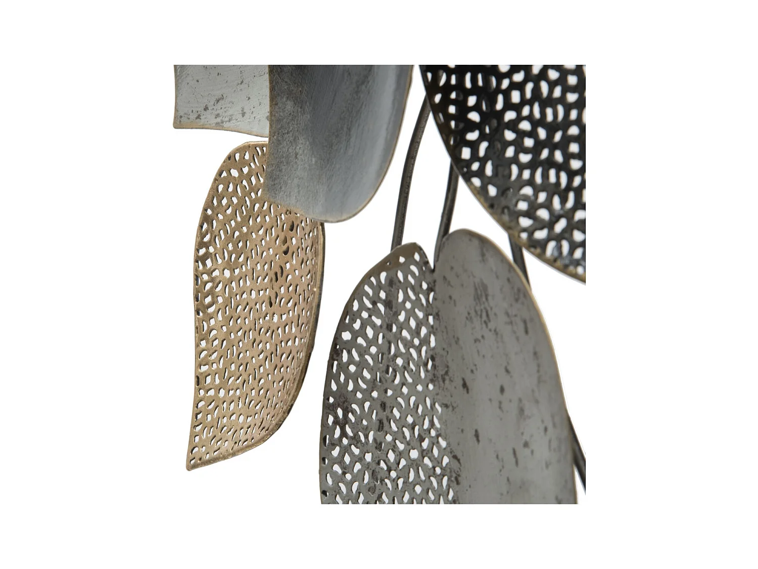 3D Metalen Decoratie Blad 10, Veelkleurig, 62,5x5,5x40 cm, Epikasa