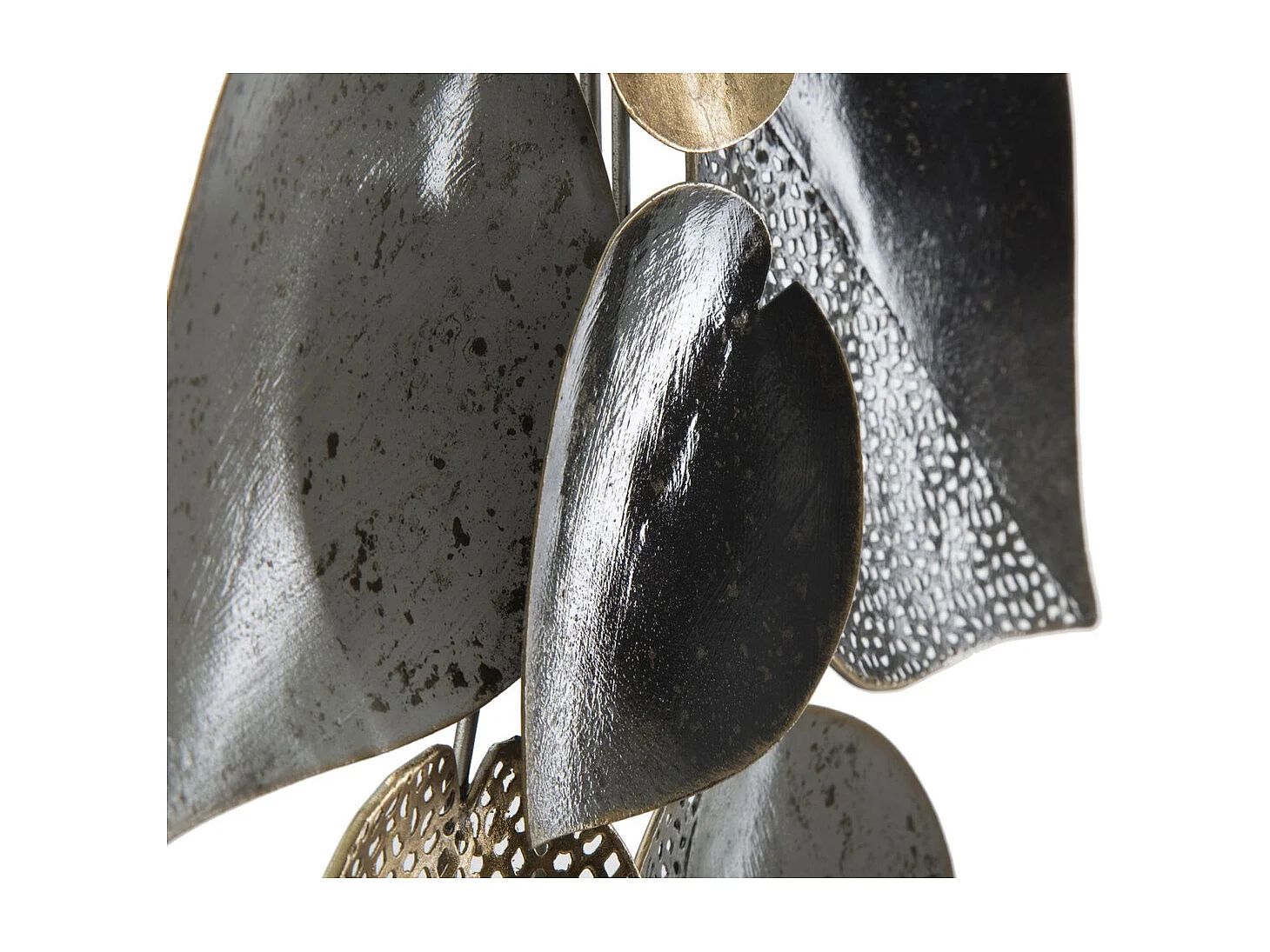 Metalowa Dekoracja 3D Liść 10, Wielokolorowy, 62,5x5,5x40 cm, Seven Design