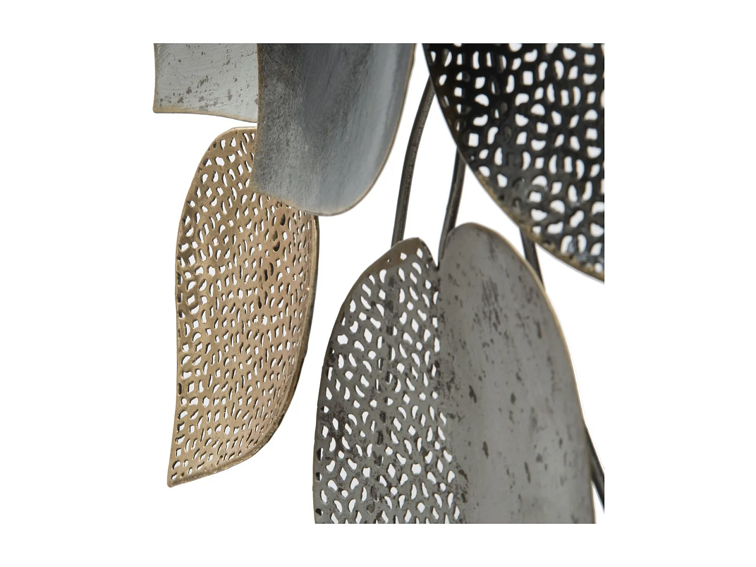 Metalowa Dekoracja 3D Liść 10, Wielokolorowy, 62,5x5,5x40 cm, Seven Design