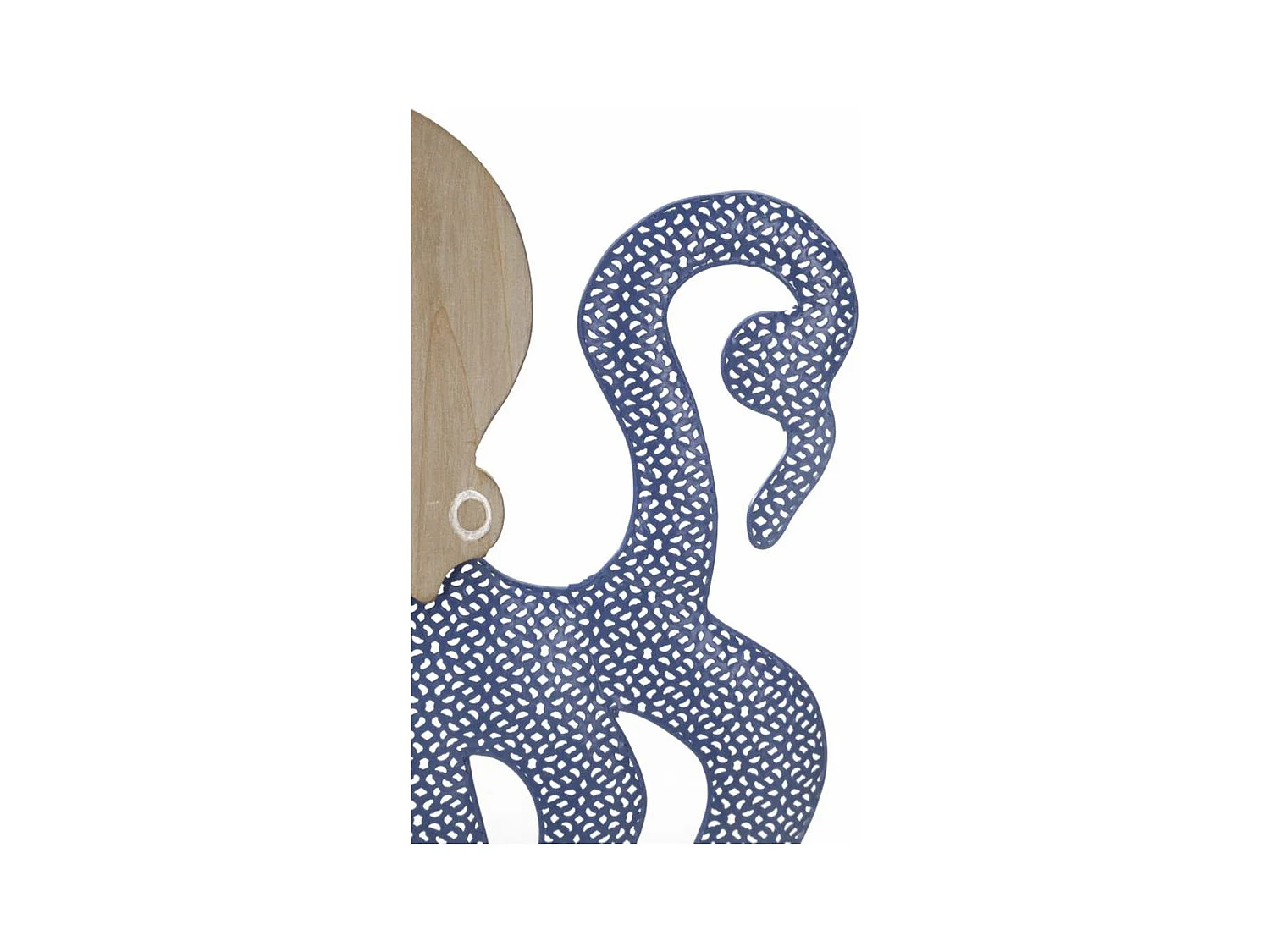 Dekoracja z Metalu i Drewna Ośmiornica, Wielokolorowy, 41x1,5x57 cm, Epikasa