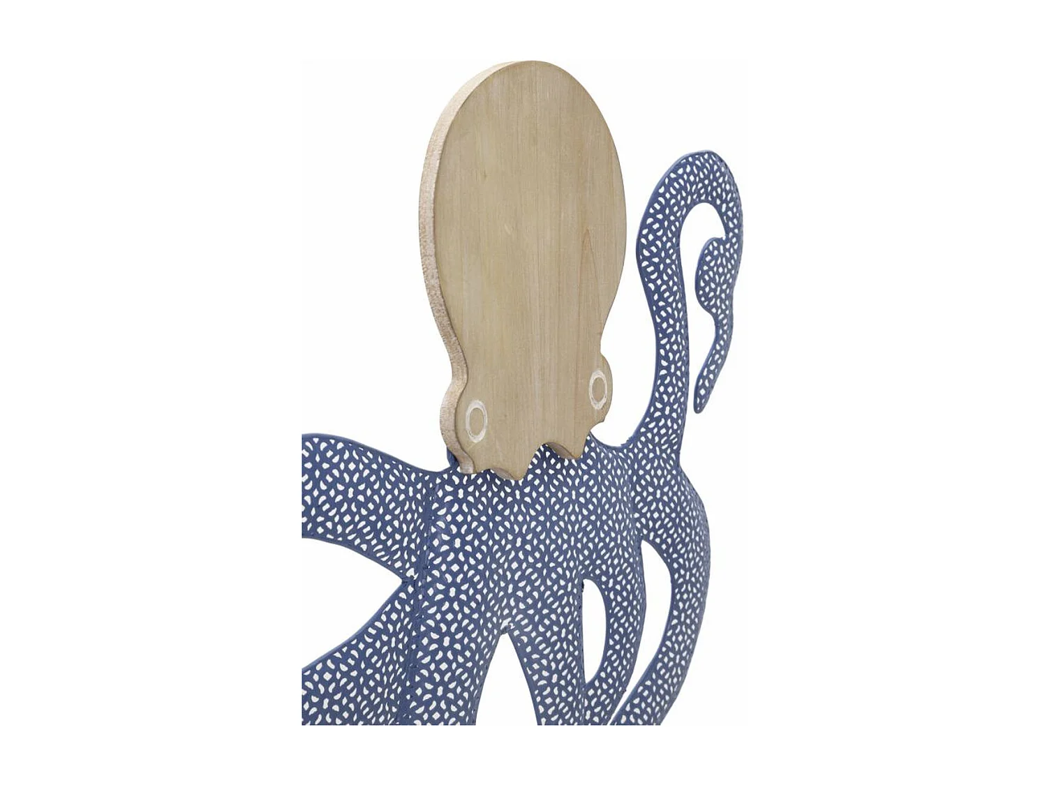 Dekoracja z Metalu i Drewna Ośmiornica, Wielokolorowy, 41x1,5x57 cm, Seven Design