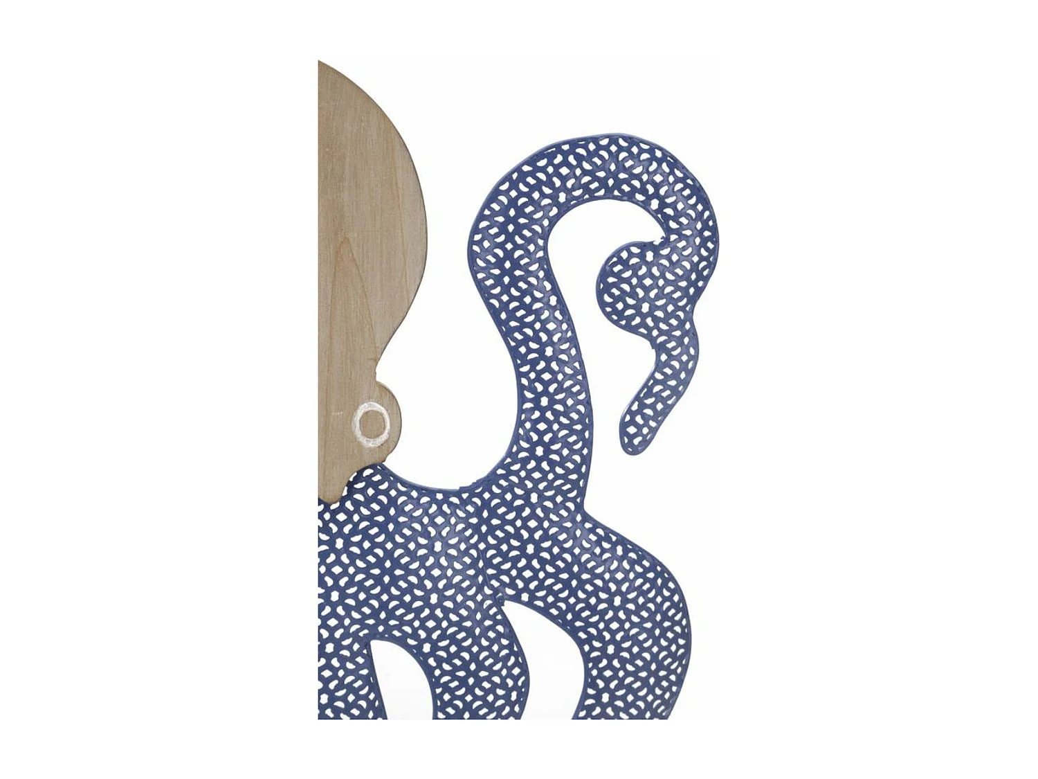 Dekoracja z Metalu i Drewna Ośmiornica, Wielokolorowy, 41x1,5x57 cm, Seven Design