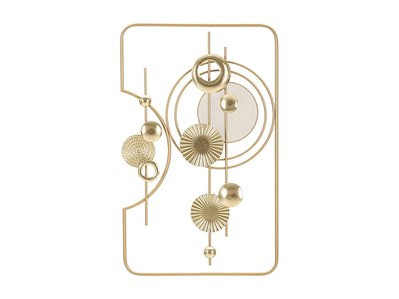 3D Metalen Decoratie Geometrisch 3, Veelkleurig, 49,5x3,8x80 cm, Epikasa