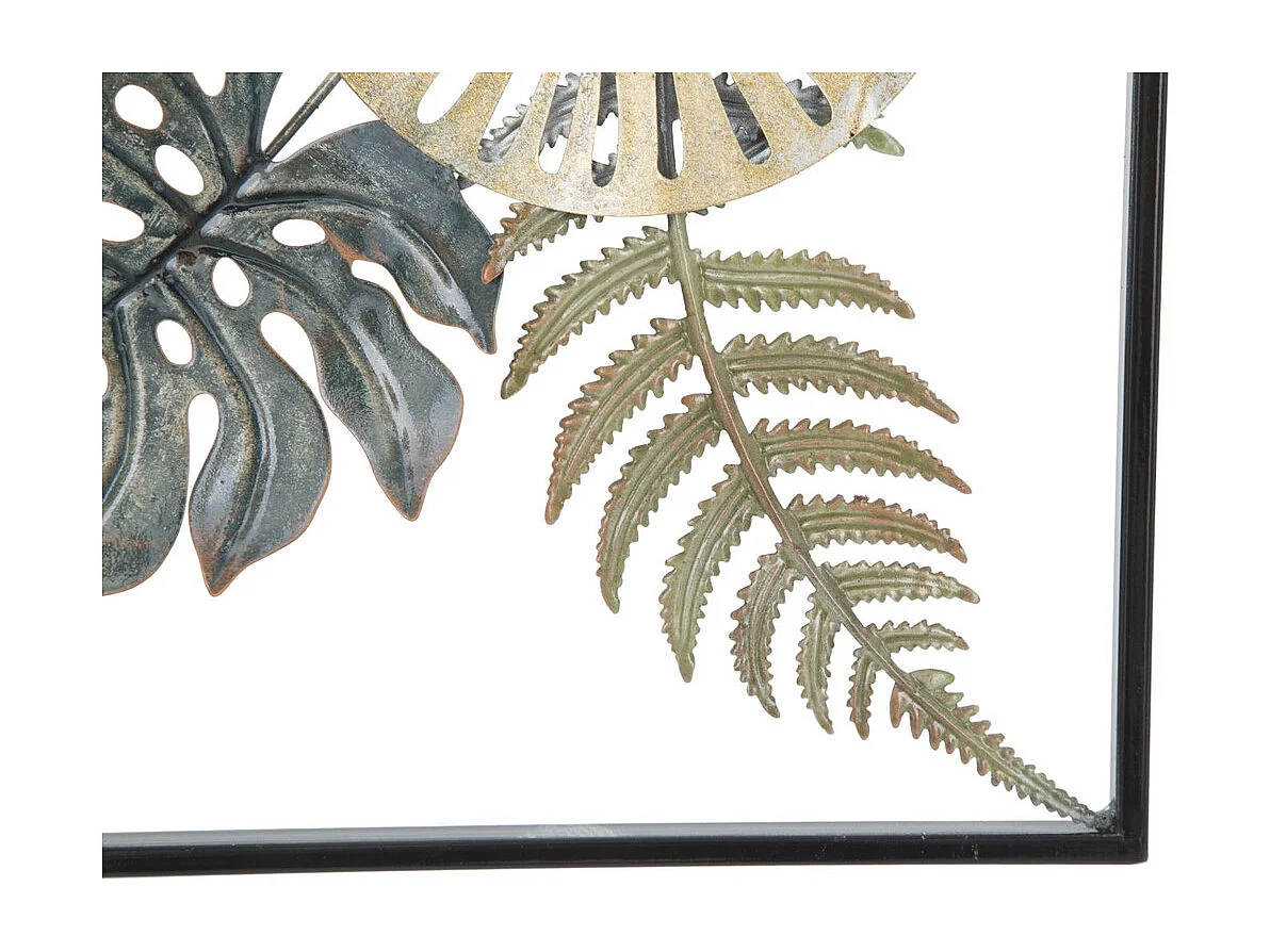 Décoration 3D en Métal Feuille 41, Multicouleur, 30,5x3x88,5 cm, Seven Design