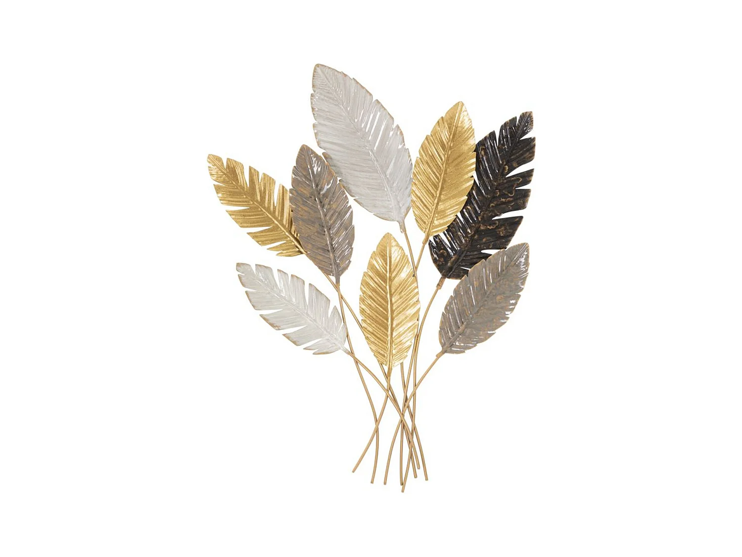 Decorazione in Metallo 3D Foglia 33, Multicolore, 73x6x93 cm, Epikasa