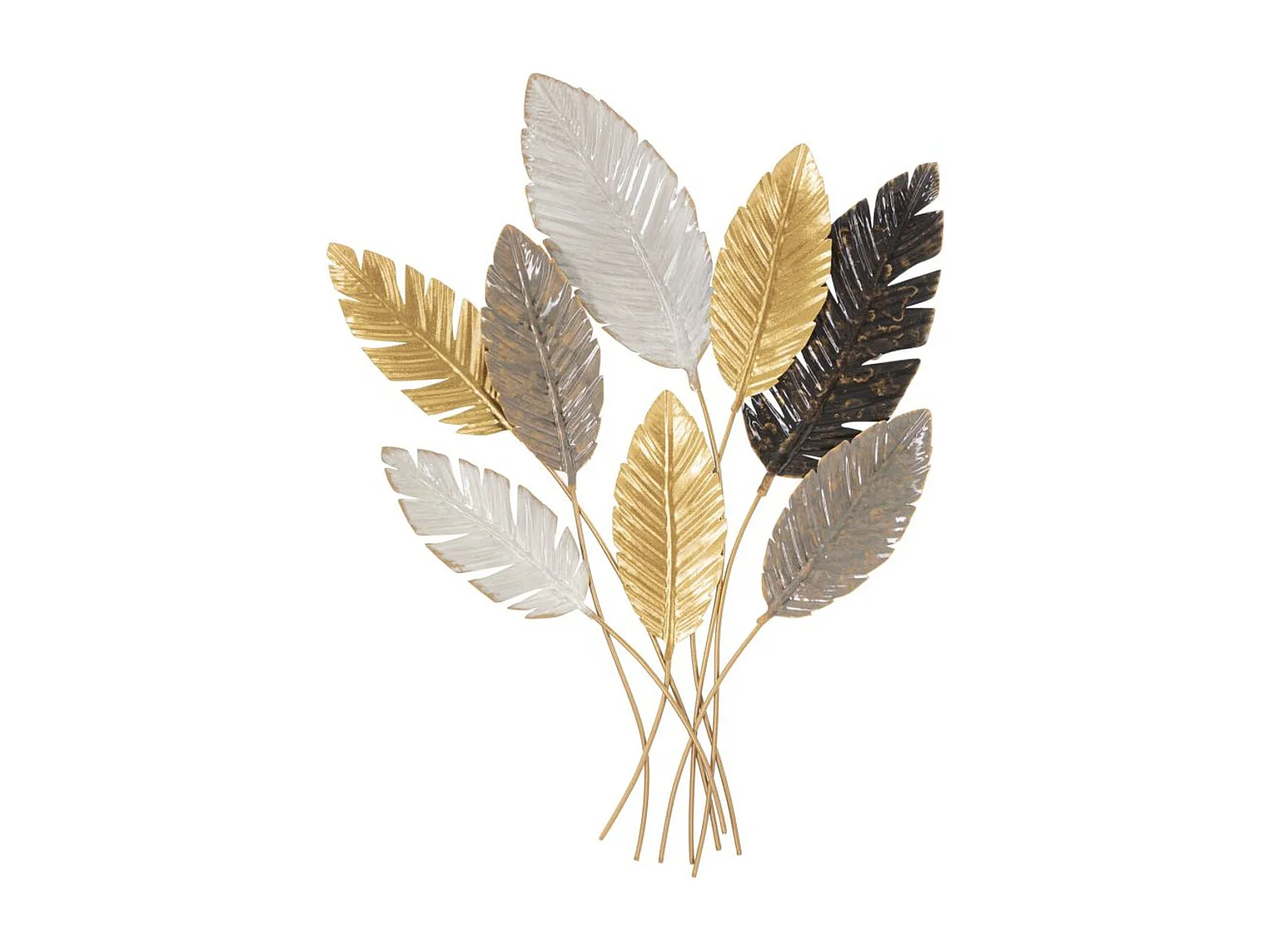 Décoration 3D en Métal Feuille 33, Multicouleur, 73x6x93 cm, Seven Design