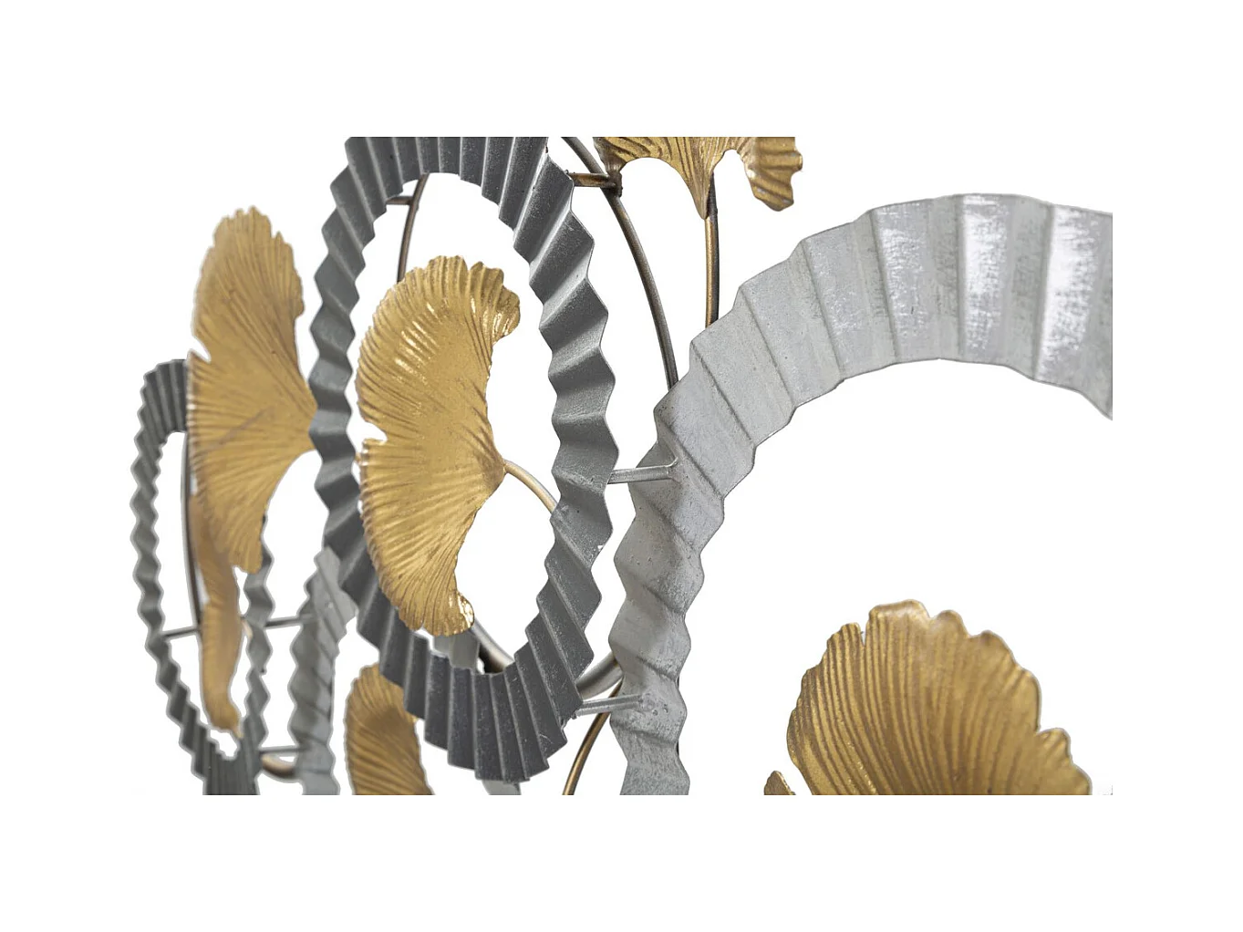 Decoração de Metal 3D Círculos 9, Multicolorido, 127,5x4x44,5 cm, Epikasa