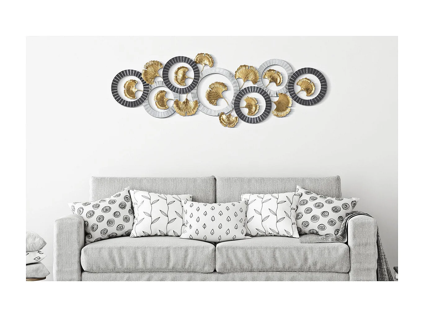 Metalowa Dekoracja 3D Koła 9, Wielokolorowy, 127,5x4x44,5 cm, Seven Design