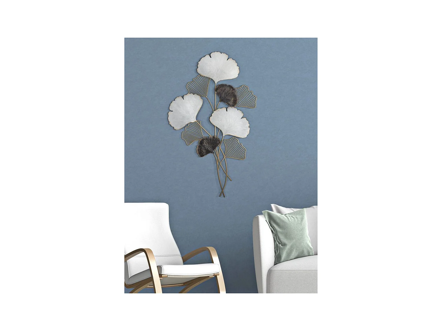 3D Metalen Decoratie Blad 29, Veelkleurig, 66x4x109 cm, Epikasa