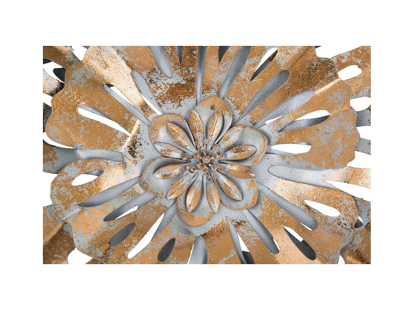 Metalowa Dekoracja 3D Liść 40, Wielokolorowy, 30,5x3x88,5 cm, Epikasa