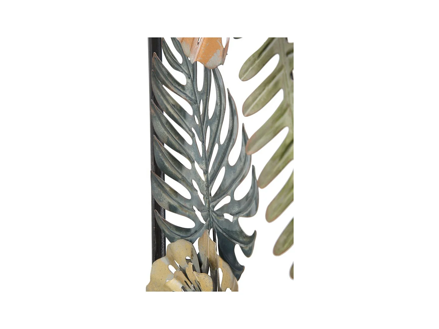 Metalowa Dekoracja 3D Liść 40, Wielokolorowy, 30,5x3x88,5 cm, Epikasa