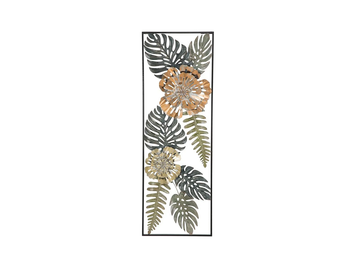 Décoration 3D en Métal Feuille 40, Multicouleur, 30,5x3x88,5 cm, Epikasa