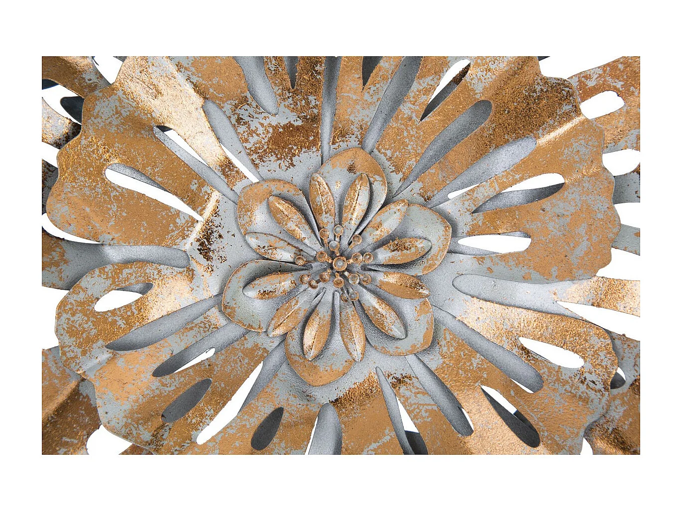 Décoration 3D en Métal Feuille 40, Multicouleur, 30,5x3x88,5 cm, Seven Design