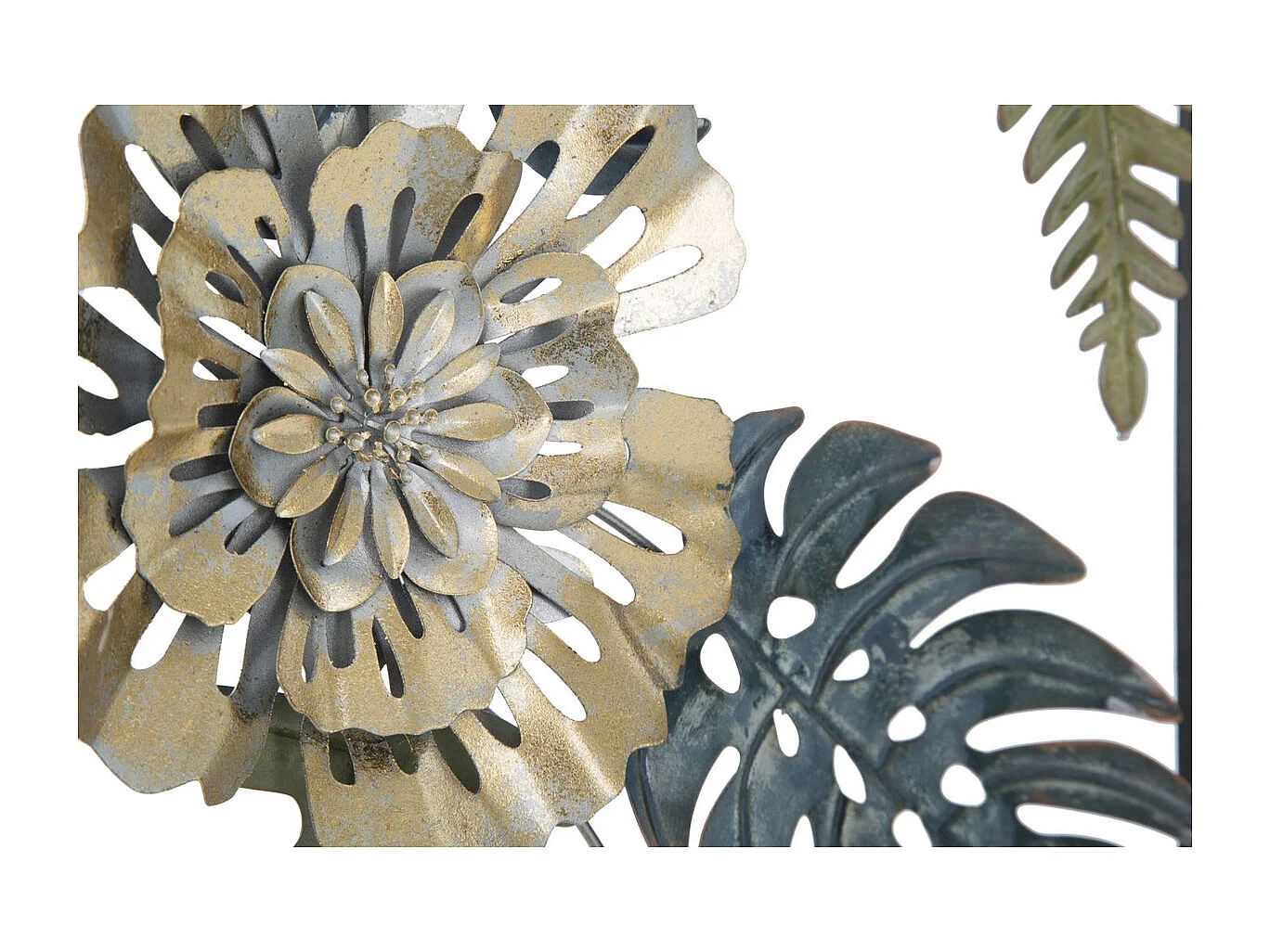 Décoration 3D en Métal Feuille 40, Multicouleur, 30,5x3x88,5 cm, Seven Design