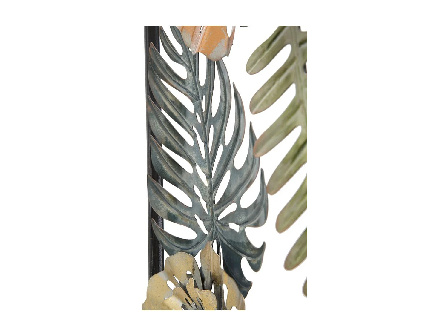 Décoration 3D en Métal Feuille 40, Multicouleur, 30,5x3x88,5 cm, Seven Design