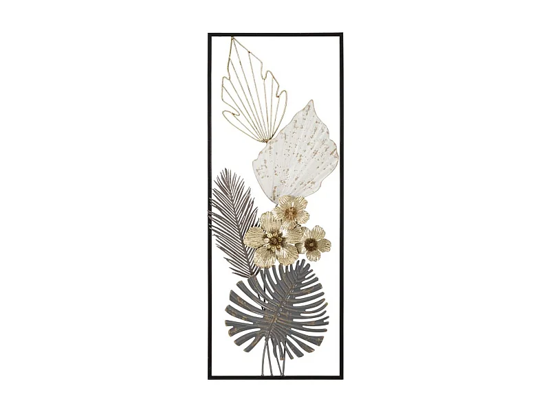 3D Metalen Decoratie Bloemen 38, Veelkleurig, 28,6x5,1x74,3 cm, Epikasa