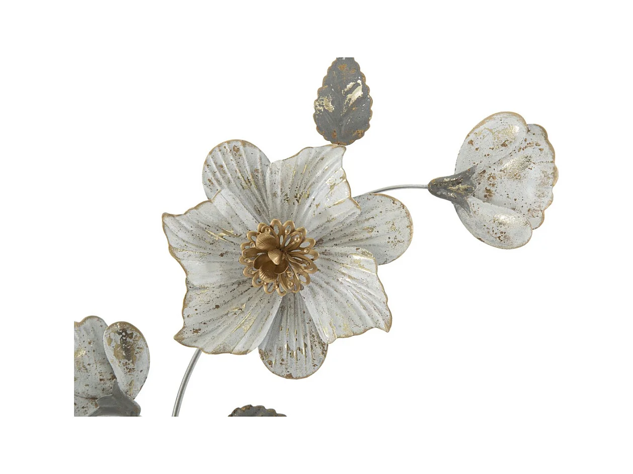 Decoração de Metal 3D Flores 23, Multicolorido, 50x5,5x90,5 cm, Epikasa