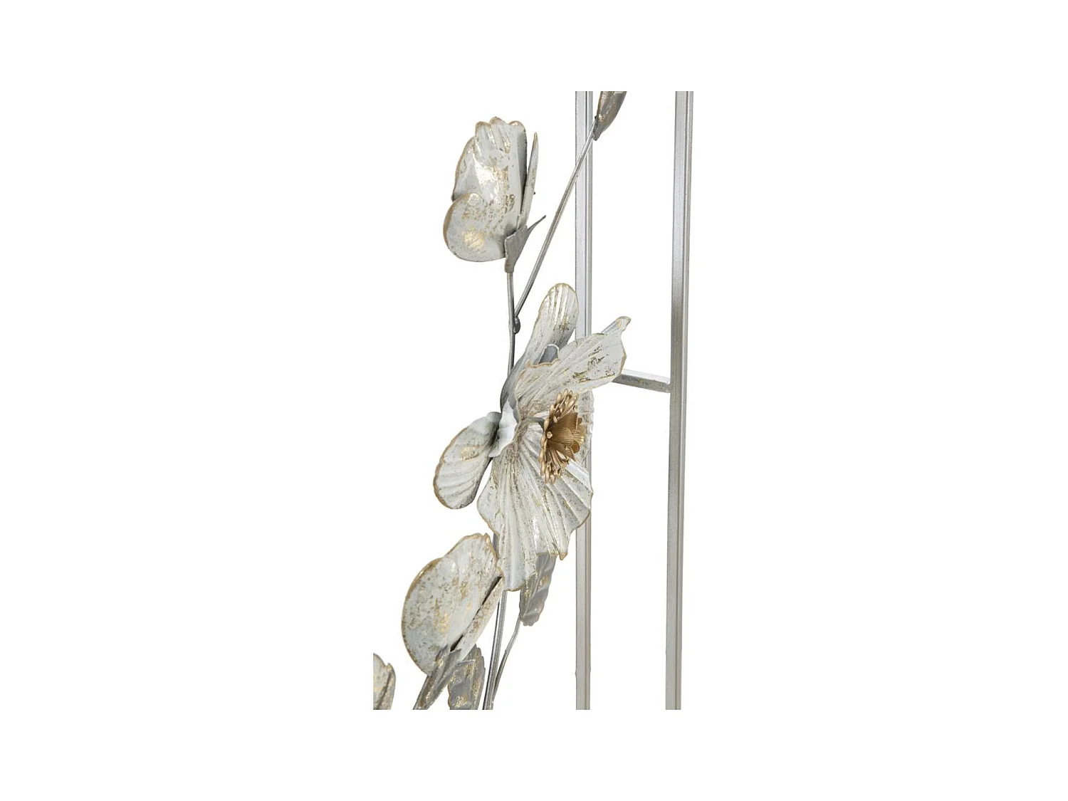 Decoração de Metal 3D Flores 23, Multicolorido, 50x5,5x90,5 cm, Epikasa