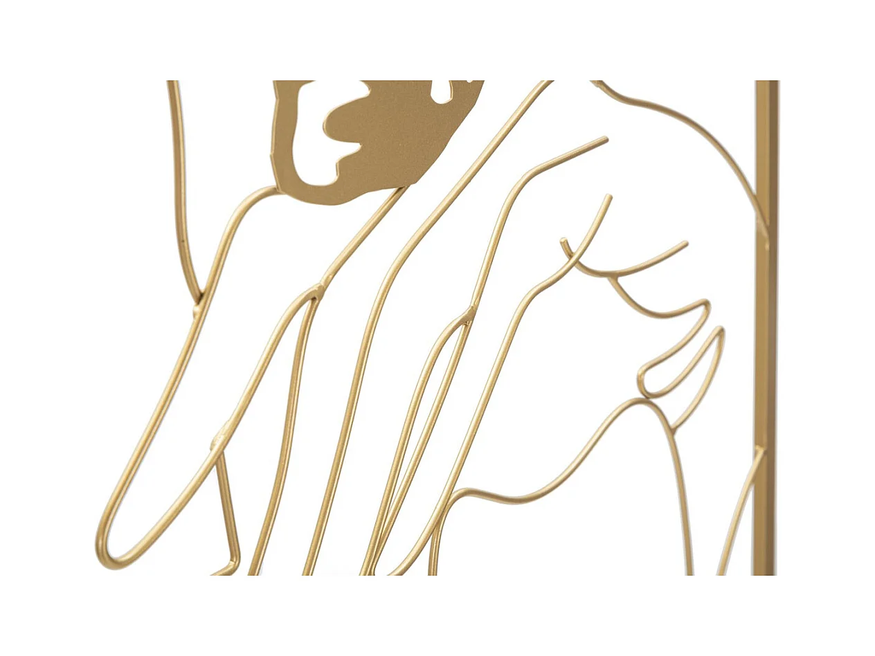 Decoração em Metal Mãos, Ouro, 60x1x80 cm, Epikasa