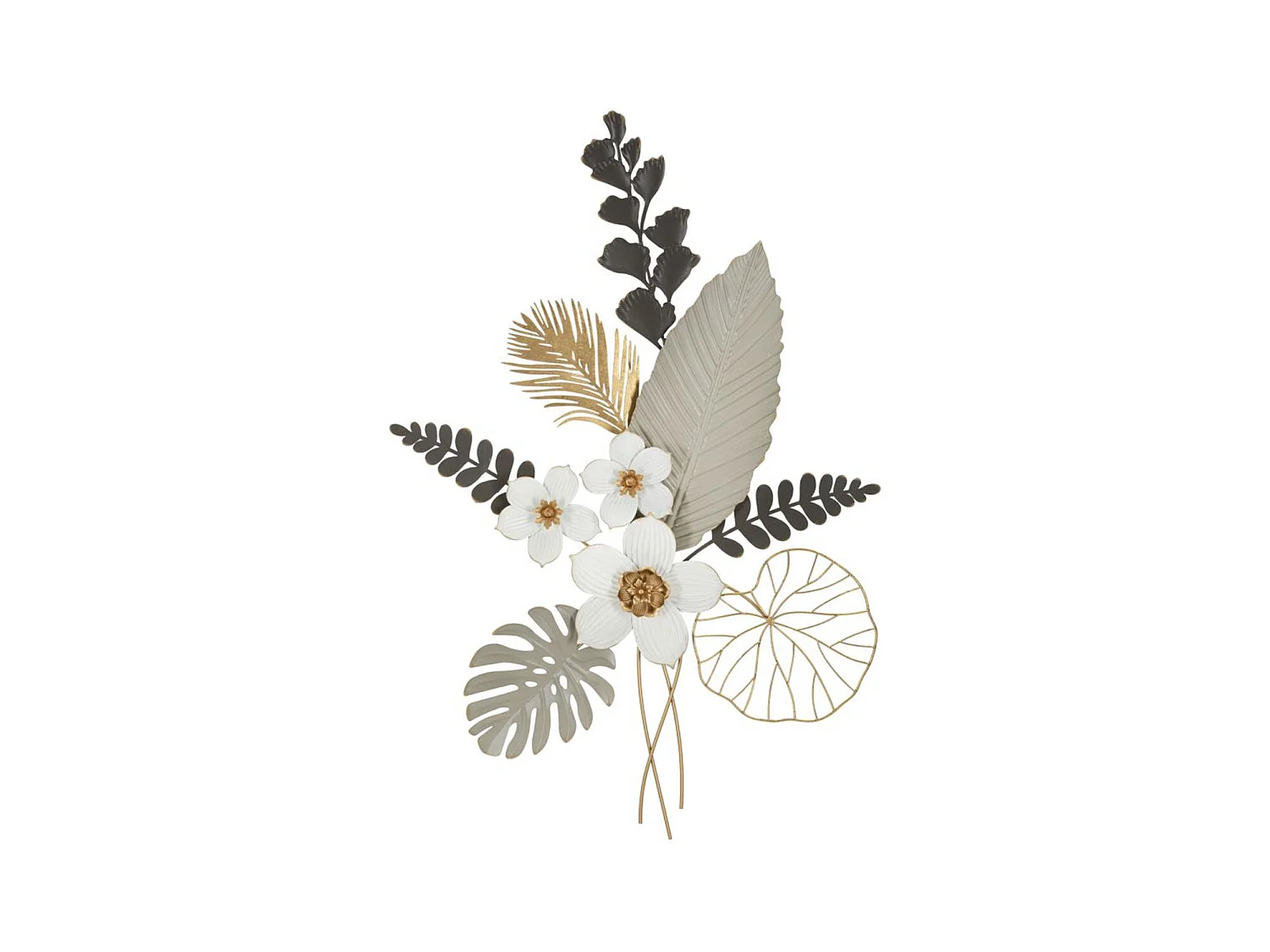 Metalowa Dekoracja 3D Kwiaty 24, Wielokolorowy, 71x4x96,5 cm, Epikasa