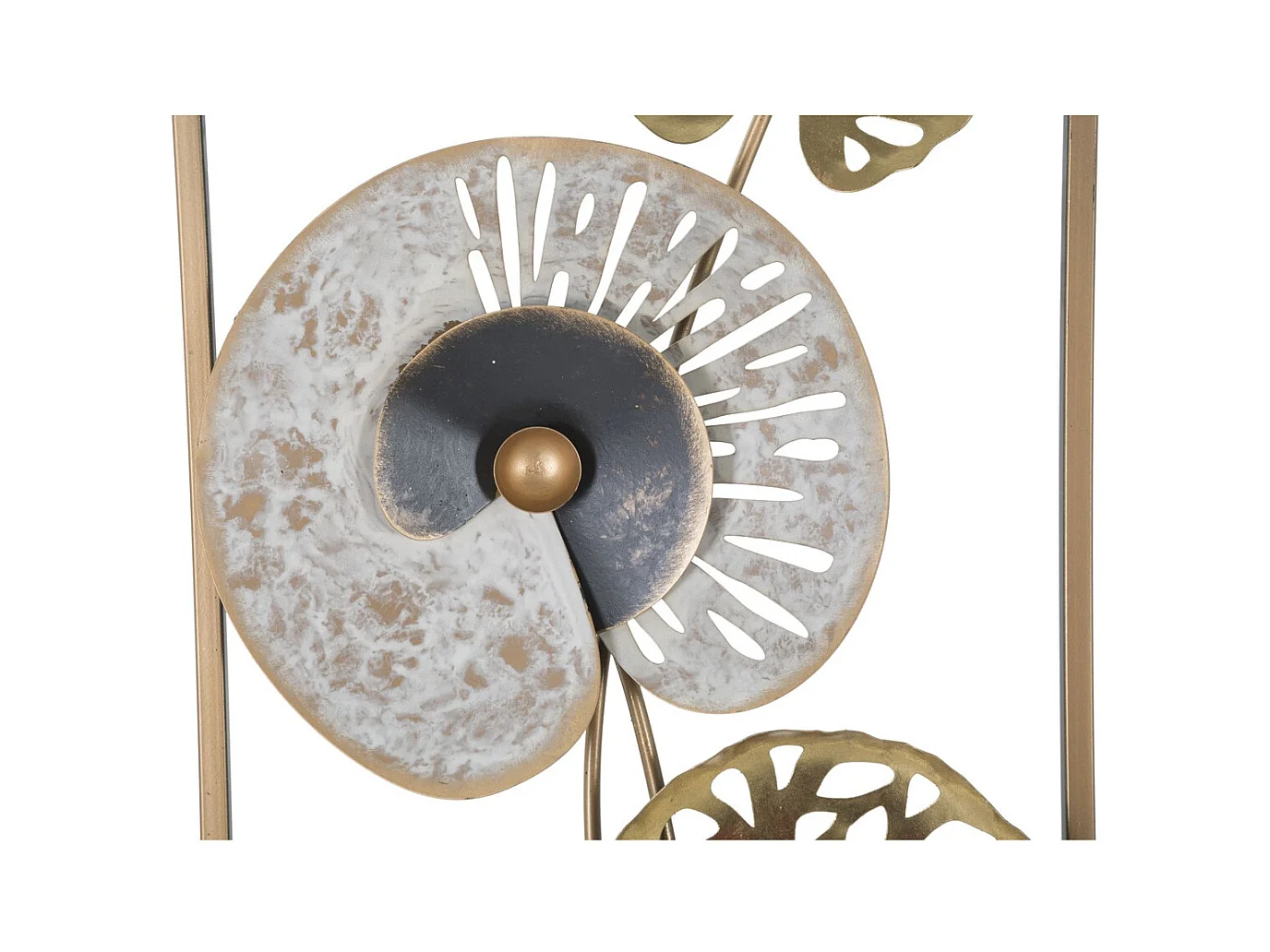 Metalowa Dekoracja 3D Liść 32, Wielokolorowy, 31,2x5,5x90 cm, Epikasa