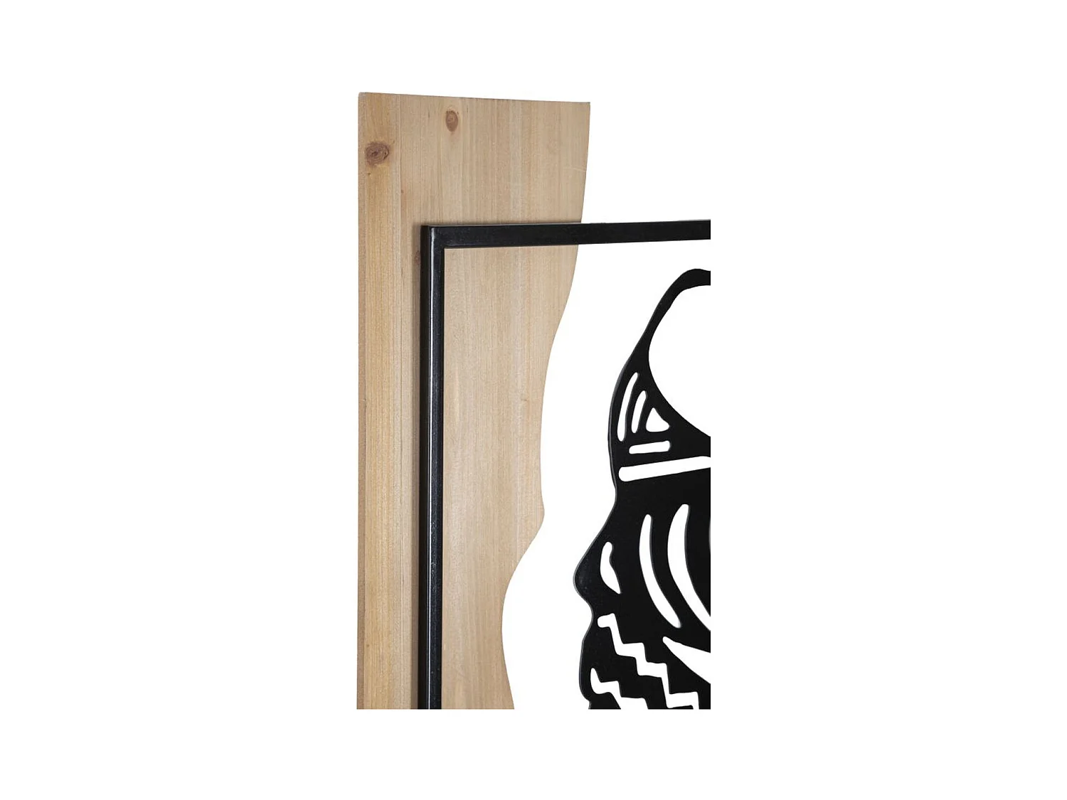 Decorazione in Metallo e Legno Africa, Marrone, 53x2x80 cm, Epikasa