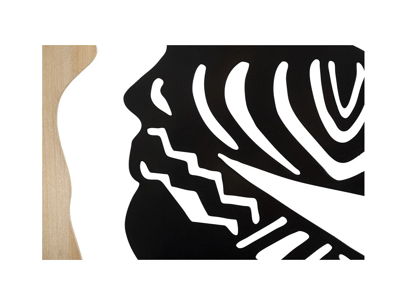 Decorazione in Metallo e Legno Africa, Marrone, 53x2x80 cm, Epikasa