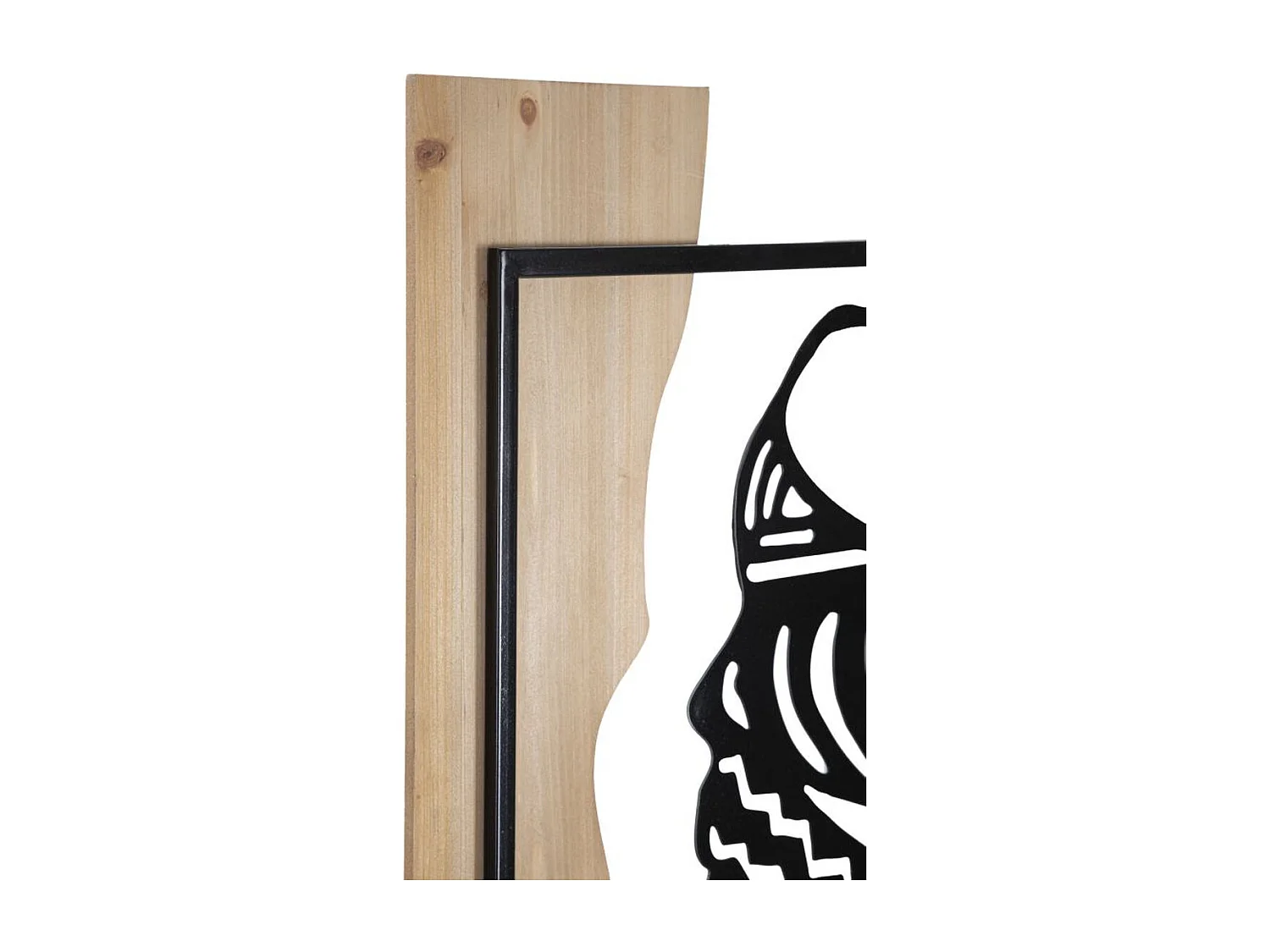 Décoration en Métal et Bois Afrique, Marron, 53x2x80 cm, Seven Design